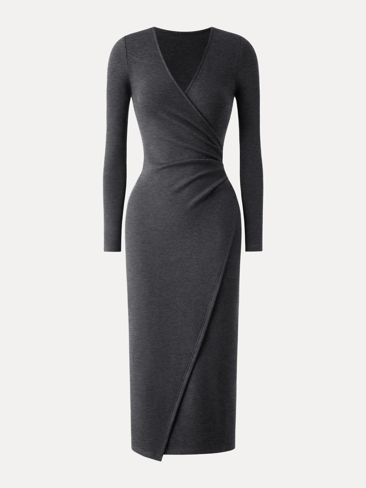 ProWarm Surplice Long Sleeve Tucked Dress — original photo 9
