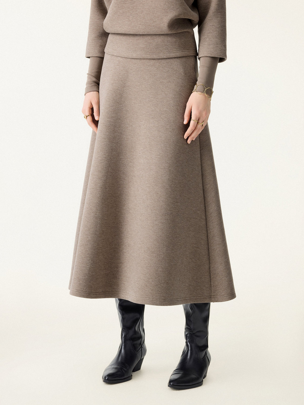 FuzzLuxe Essential Midi A-line Circle Skirt — original photo 3