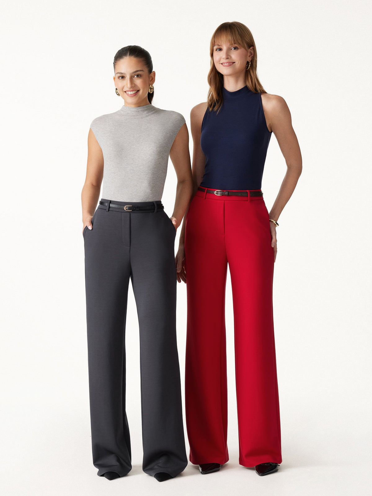 TravelEase Lyocell Spacer High-Rise Wide Leg Pants with Pockets — original photo 2