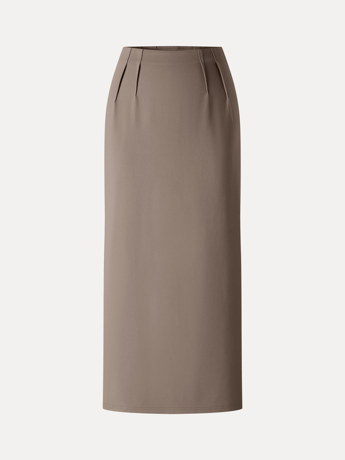 Ponte High-Rise Side-Tuck Column Midi Skirt — original photo 6