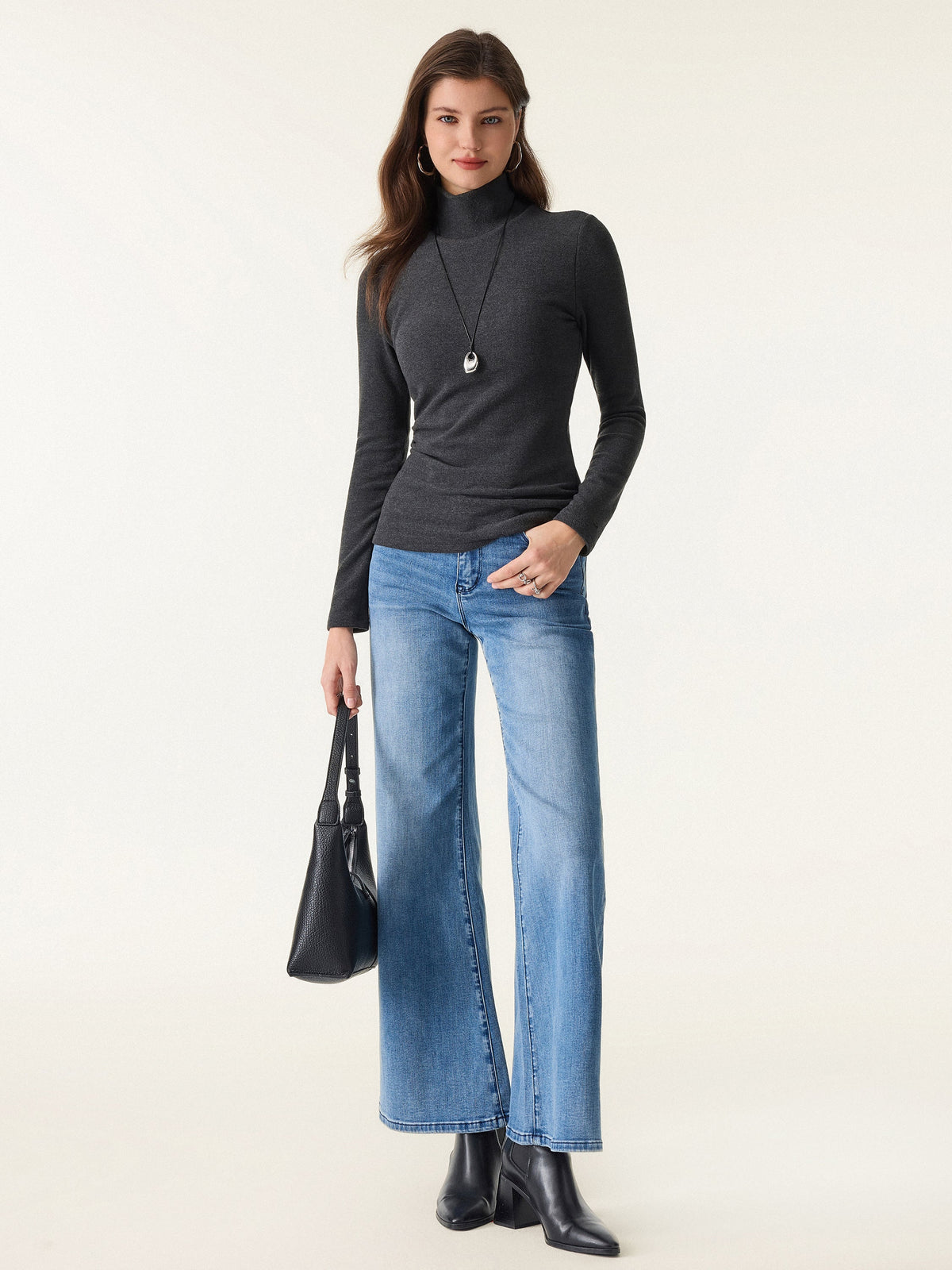 MaxWarm Turtleneck Long Sleeve Built-In Bra Top — original photo 2