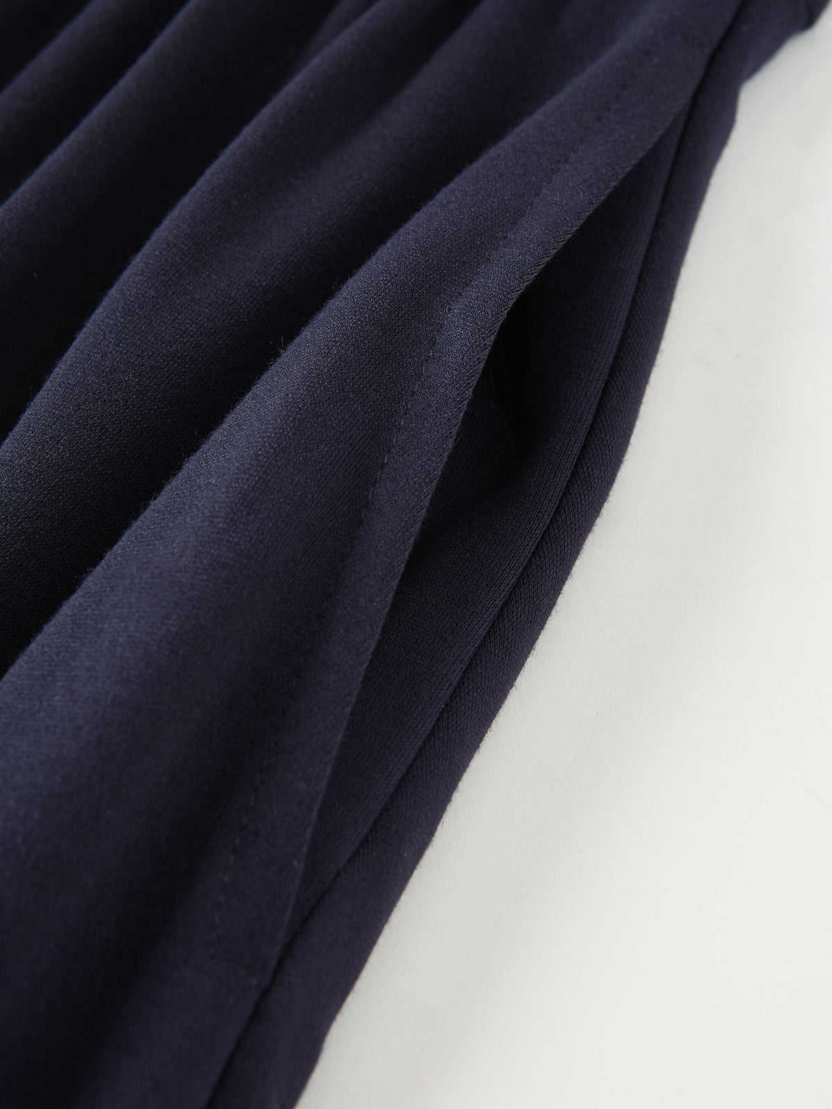 Ponte Mock Neck Ruched A-Line Midi Dress with Pockets — original photo 5