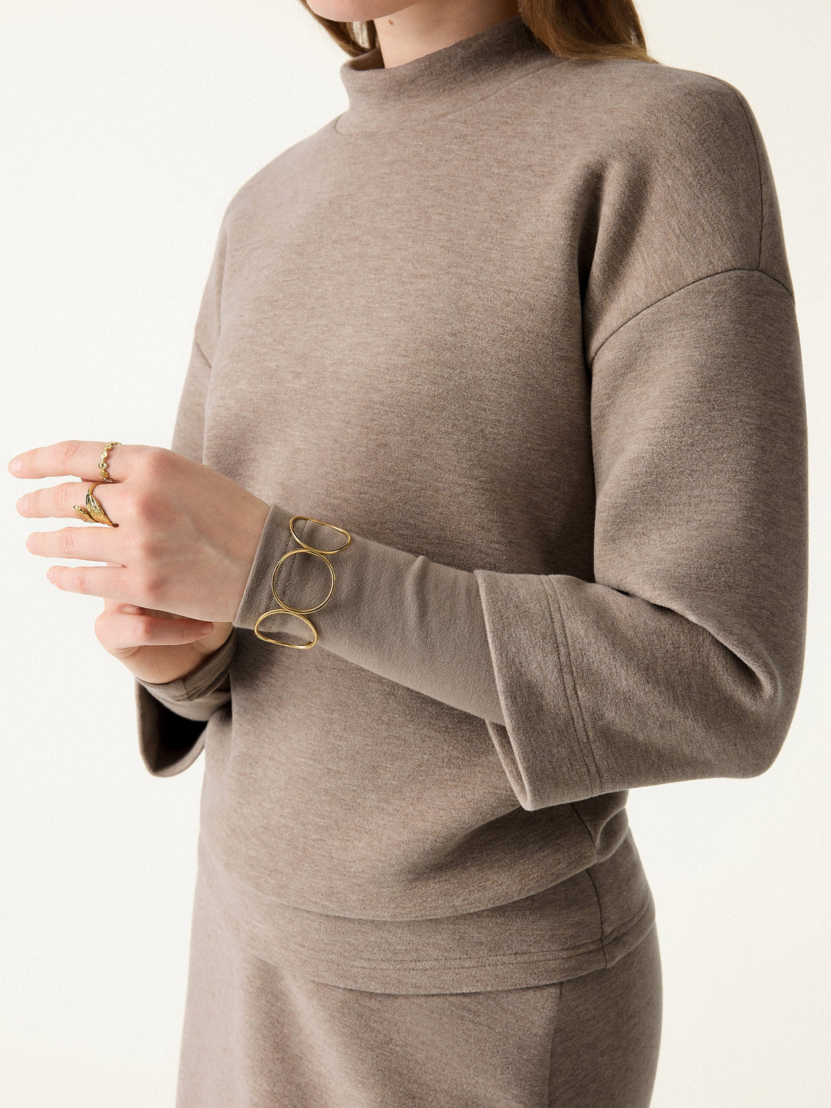 FuzzLuxe Mockneck Sleeve-Warmer Top — original photo 5