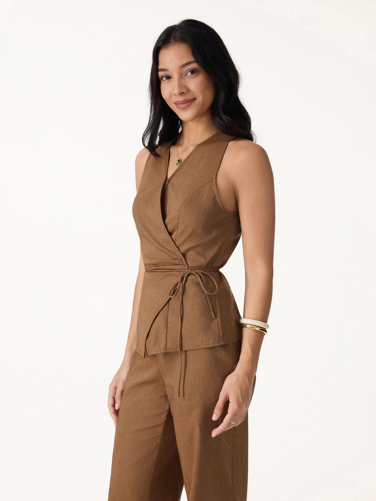 Wrap Top with Self-Tie — original photo 6