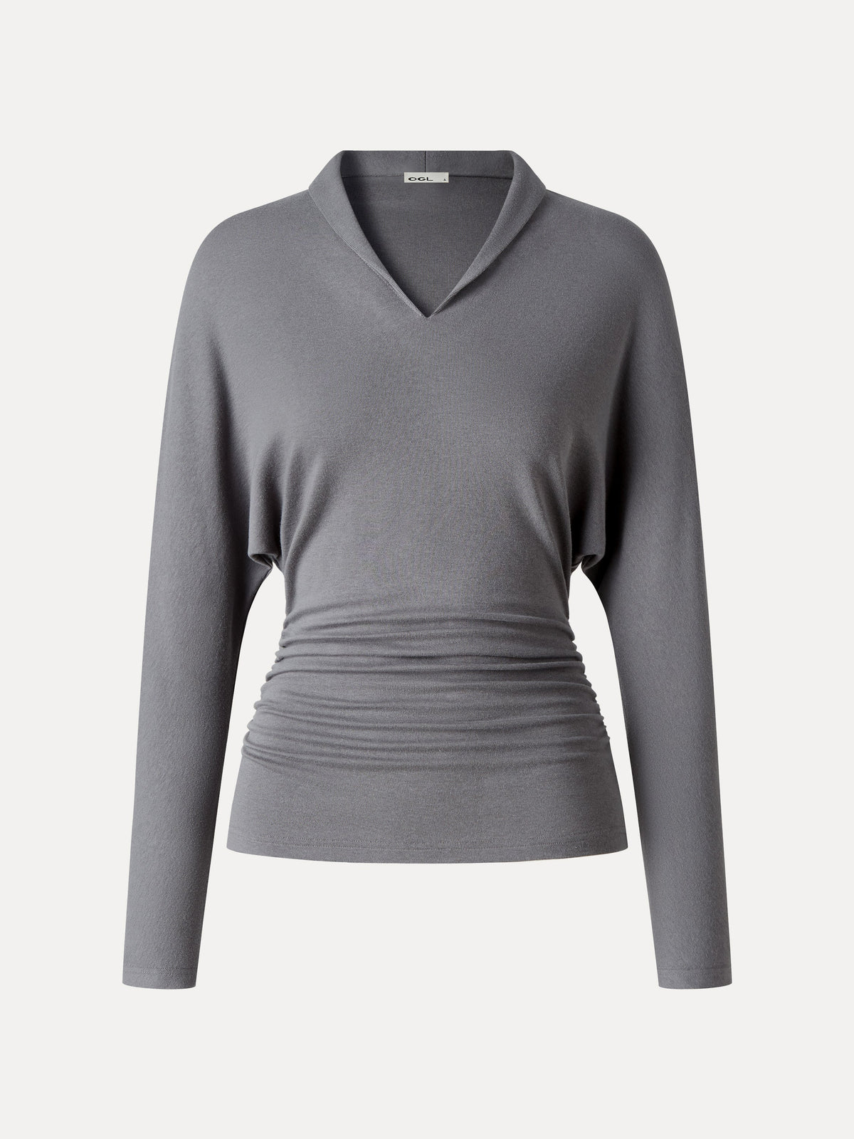 LiteWarm V-Neck Long Sleeve Ruched Top — original photo 6