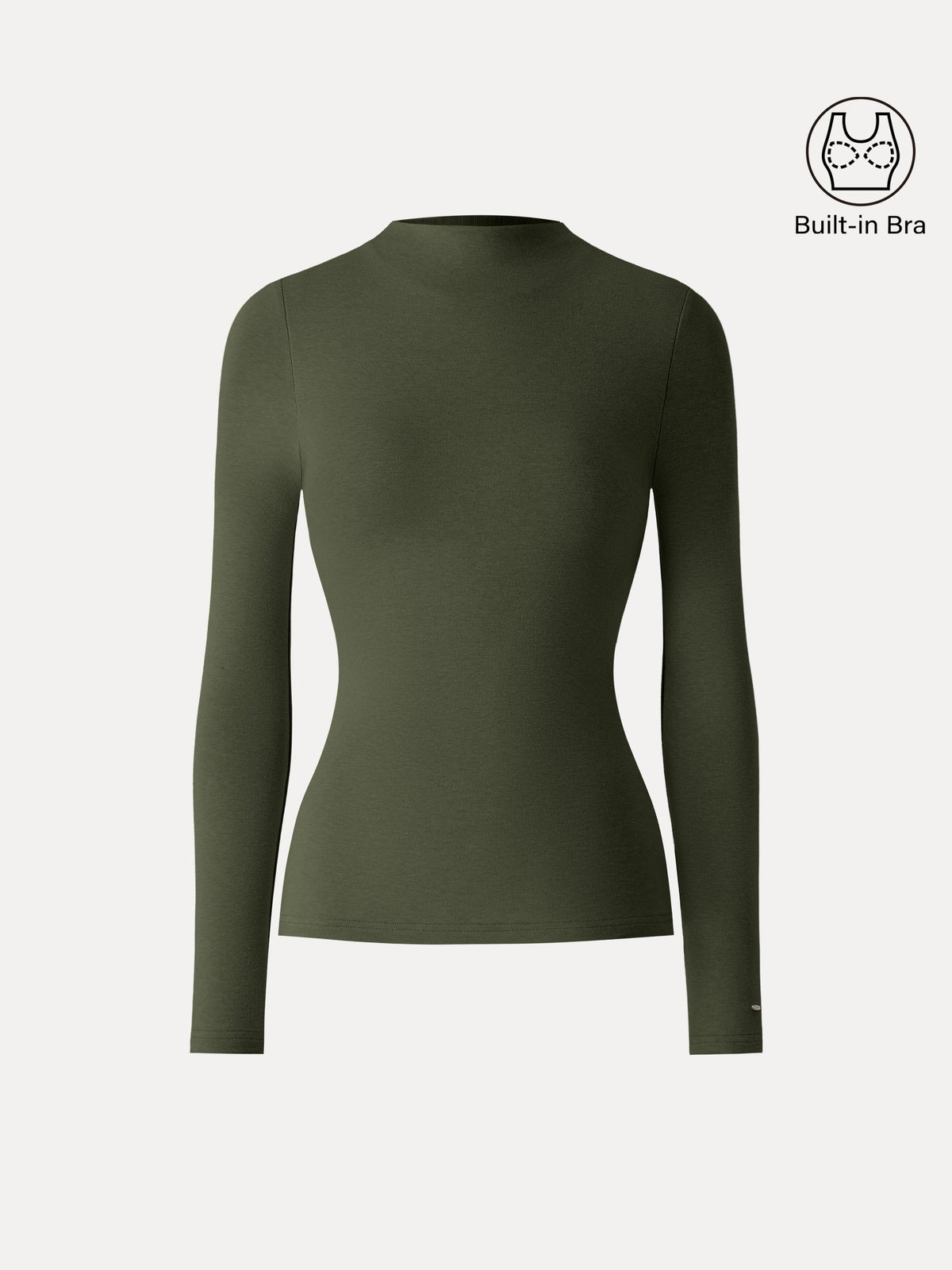 ProWarm Mockneck Long Sleeve Built-In Bra Top — original photo 11