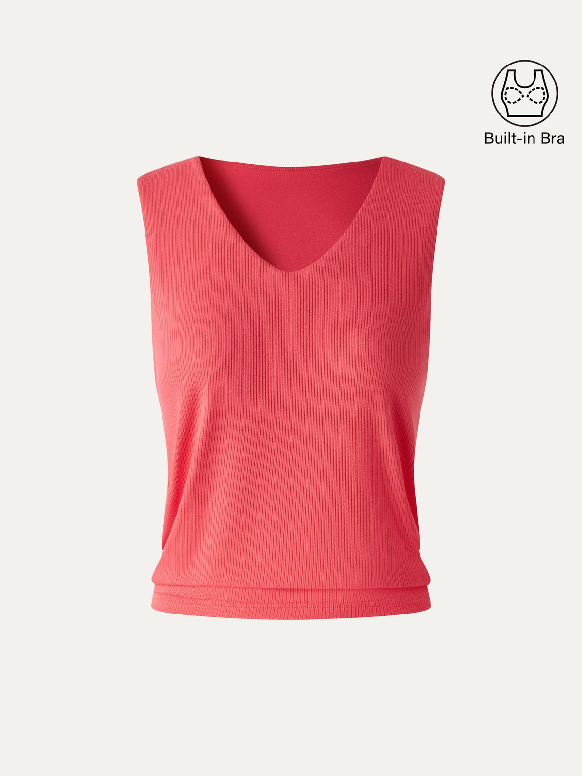 CoolTouch Ease V-Neck Wide Shoulder Built-In Bra Tank — original photo 7