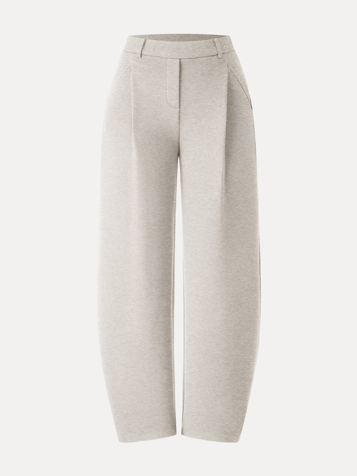 Cozy Knit Mid Rise Barrel Leg Pull-on Pants — original photo 15