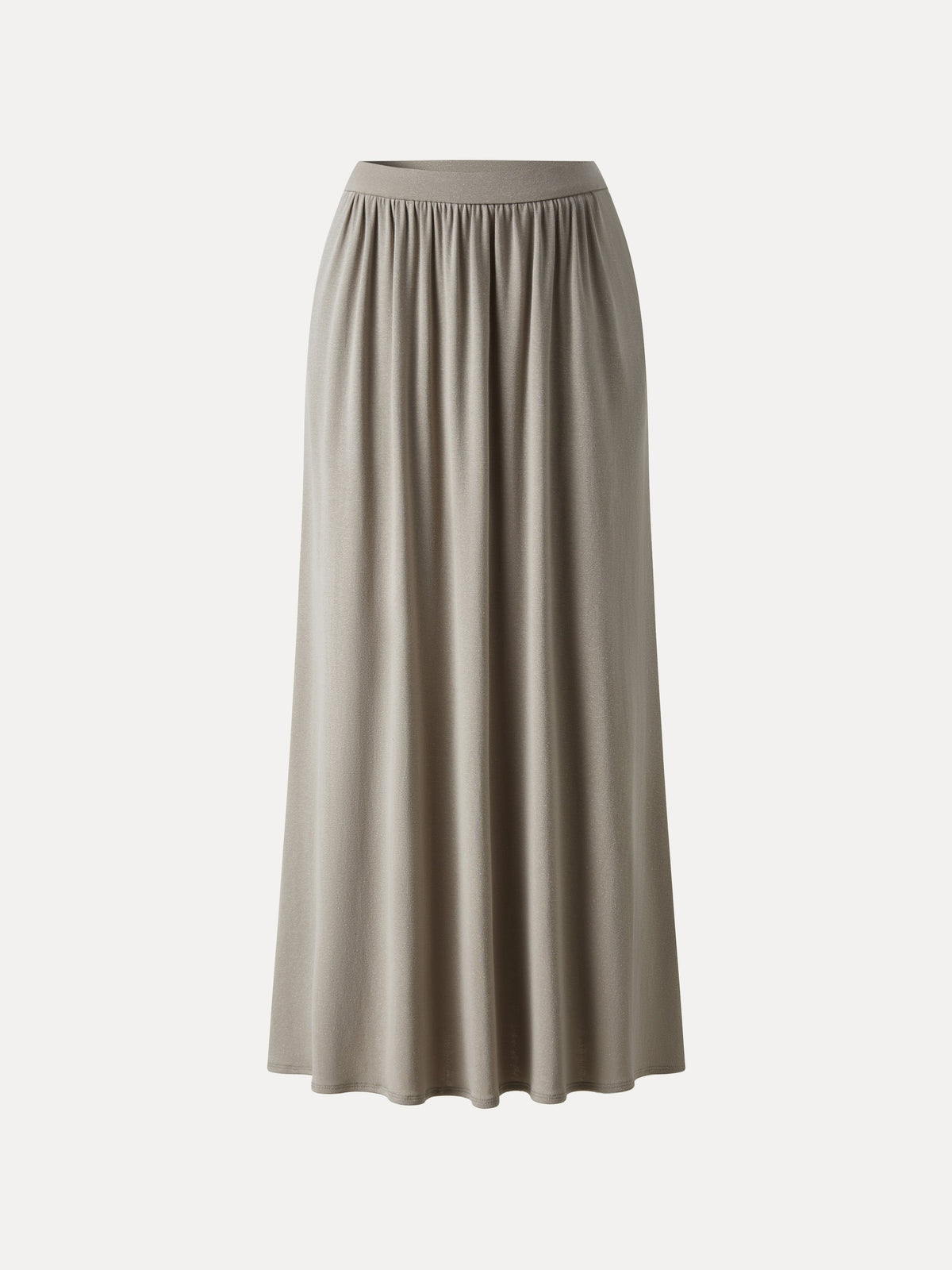 Soft Linen Knit Gathered A-Line Maxi Skirt with Pockets — original photo 7