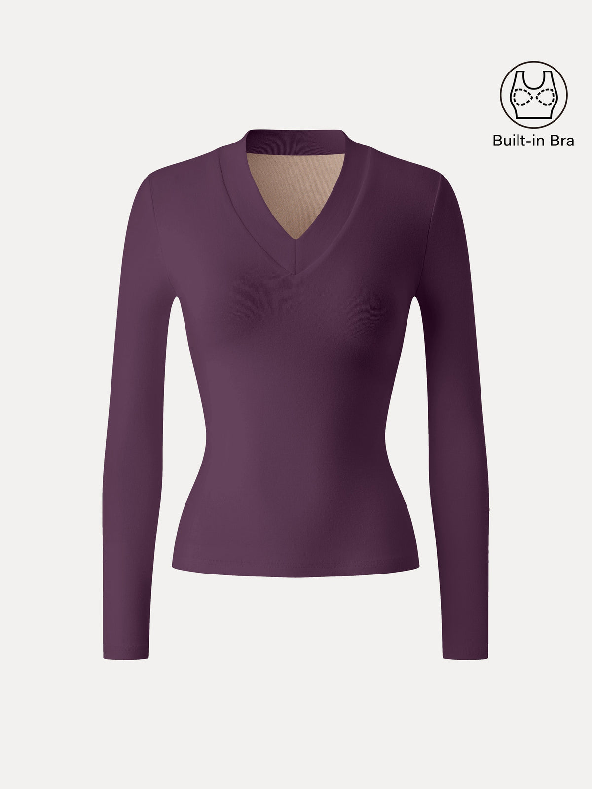 LiteWarm V-neck Wide Binding Slimming Built-In Bra Top — original photo 10