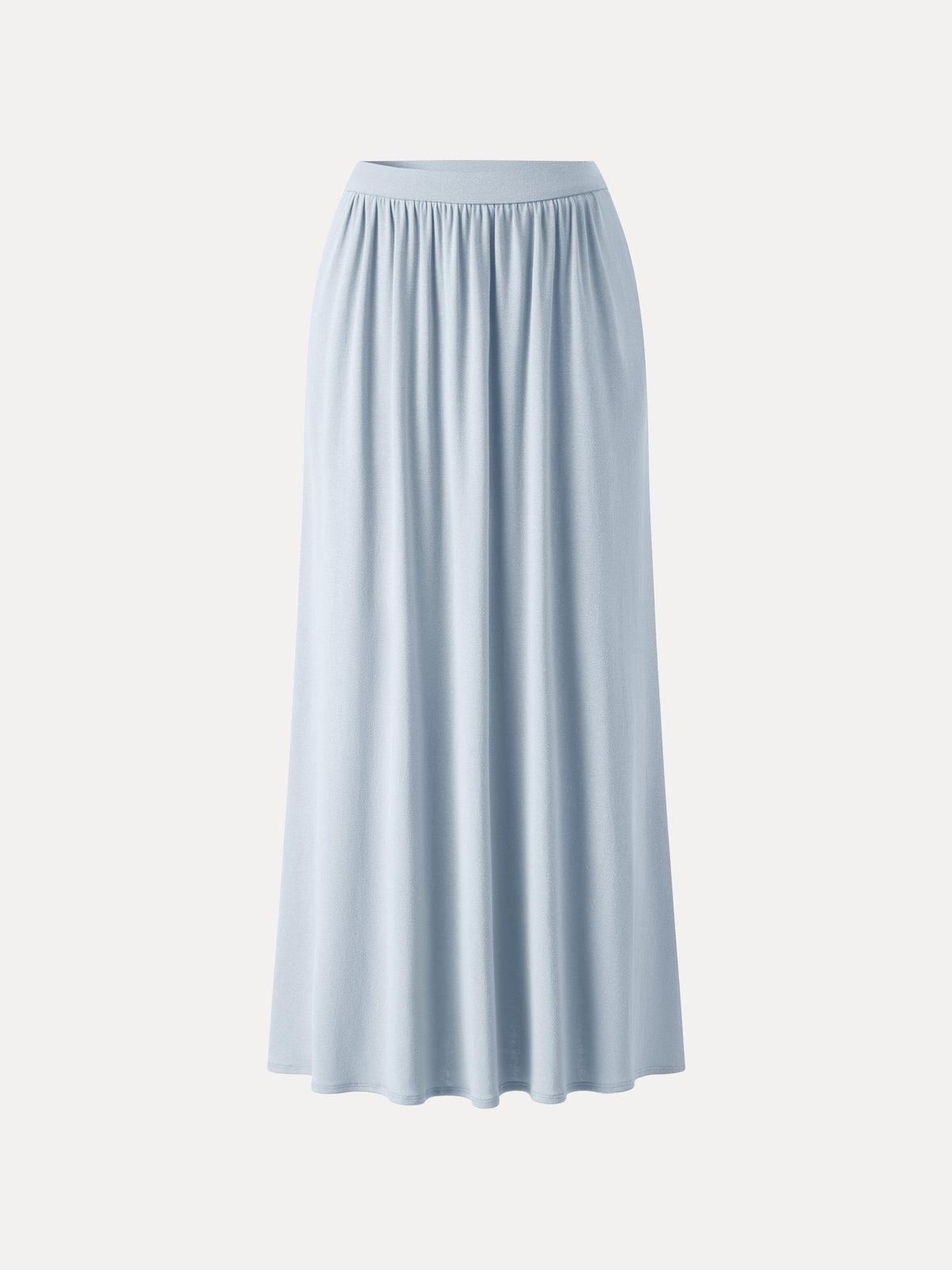 Soft Linen Knit Gathered A-Line Maxi Skirt with Pockets — original photo 8