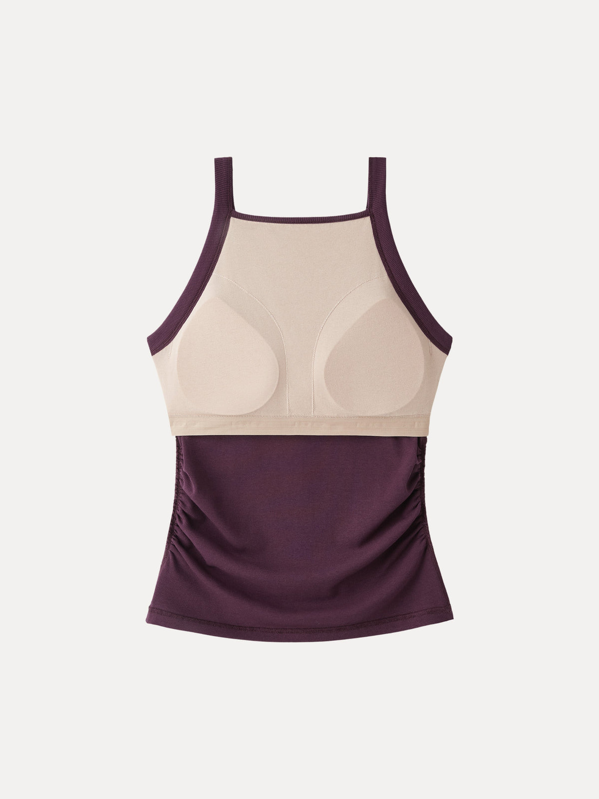 Plantive Chic Square Neck Ruched Rib Built-In Bra Tank — original photo 6