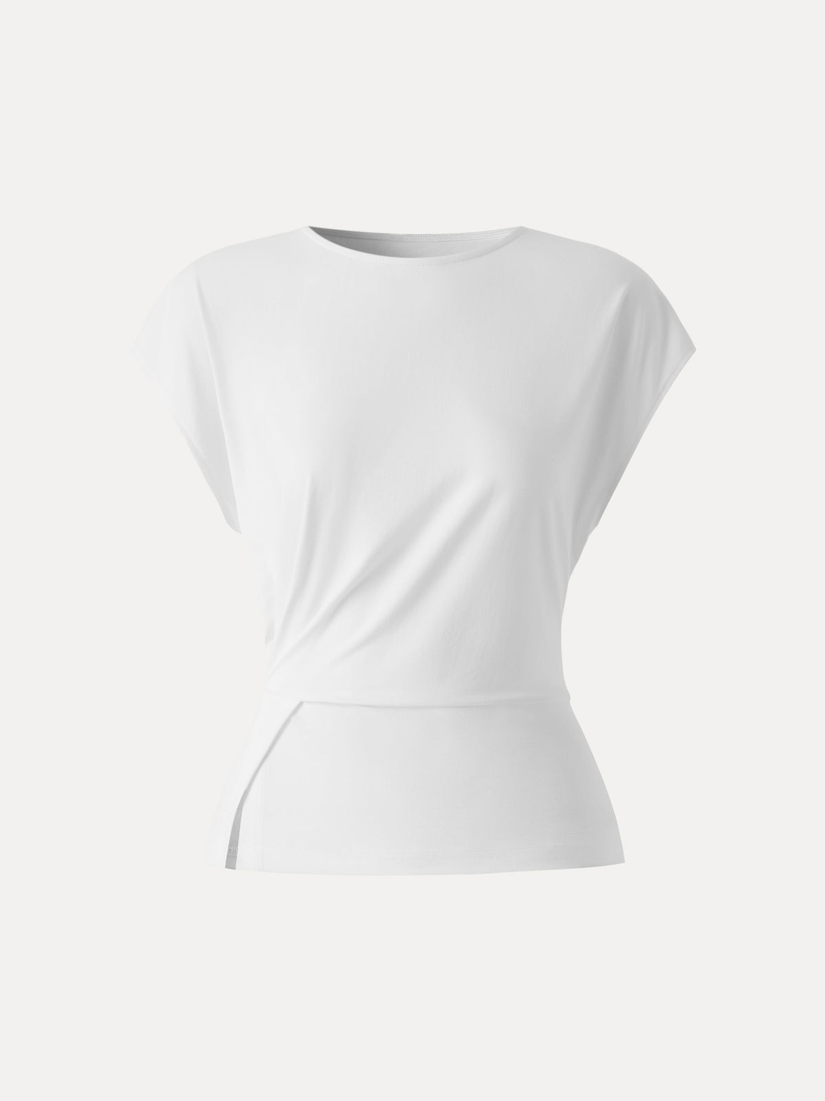 Cooling Ponte Relaxed Round Neck Tucked Top — original photo 6