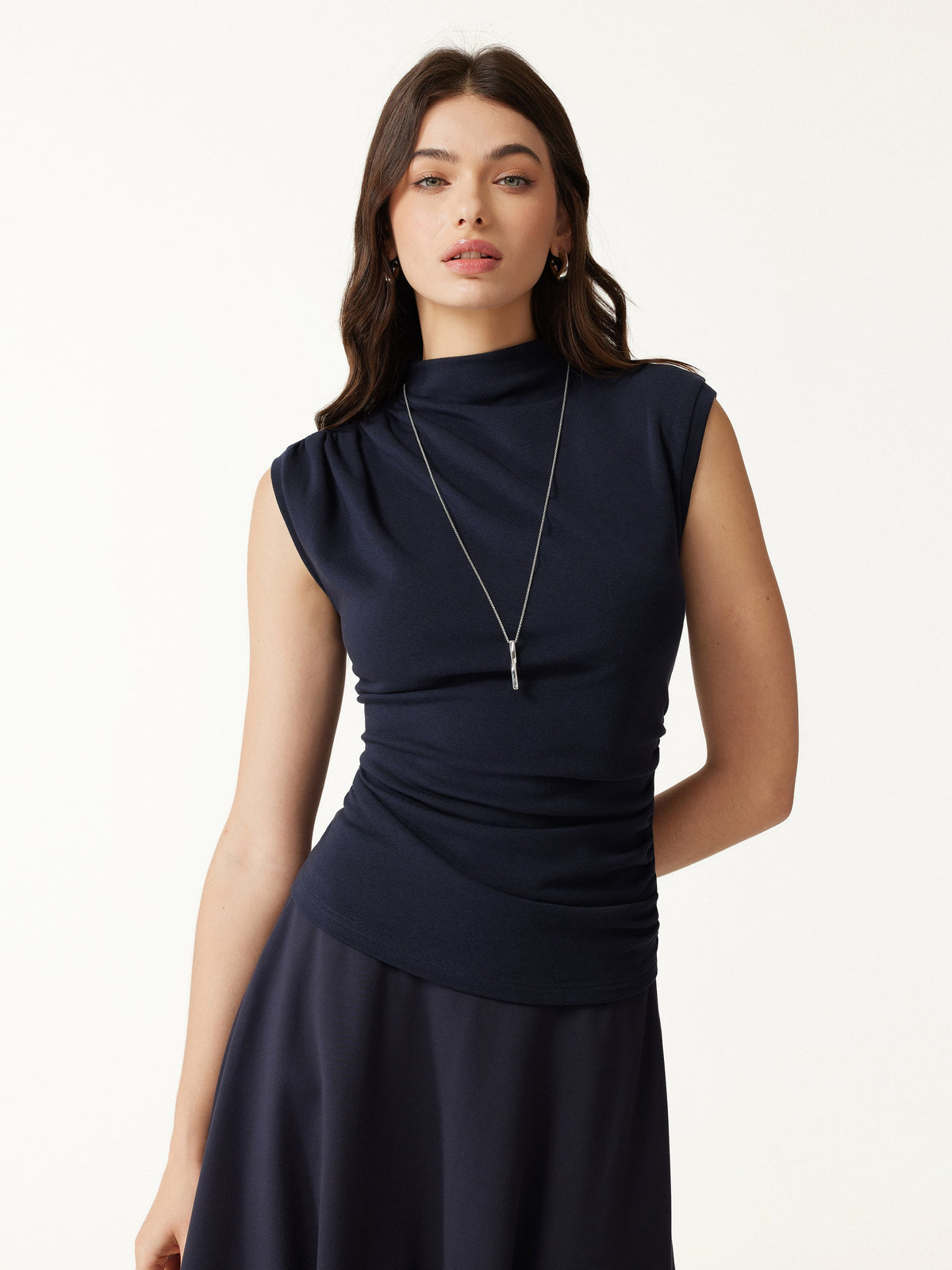 ProWarm Mock Neck Sleeveless Ruched Top — original photo 8
