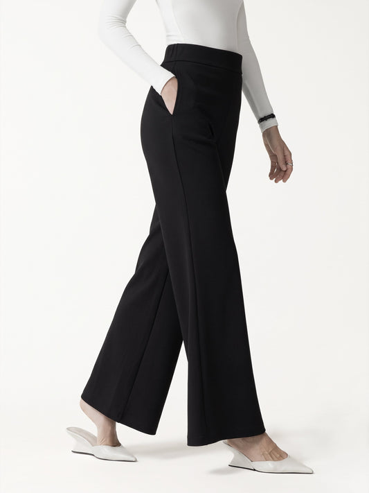 Ponte High-Rise Wide-Leg Pants with Pockets — original photo 1