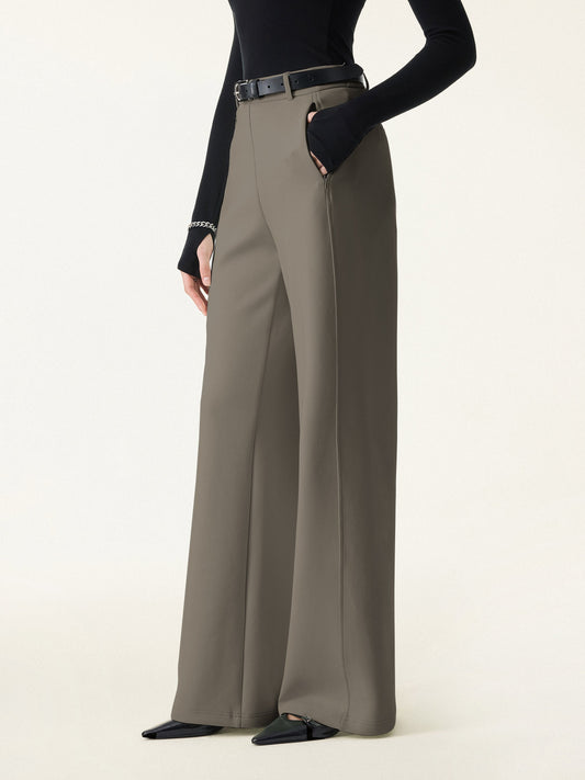 Stretch Cotton Blend Slimming High Rise Wide Leg Pant — original photo 1