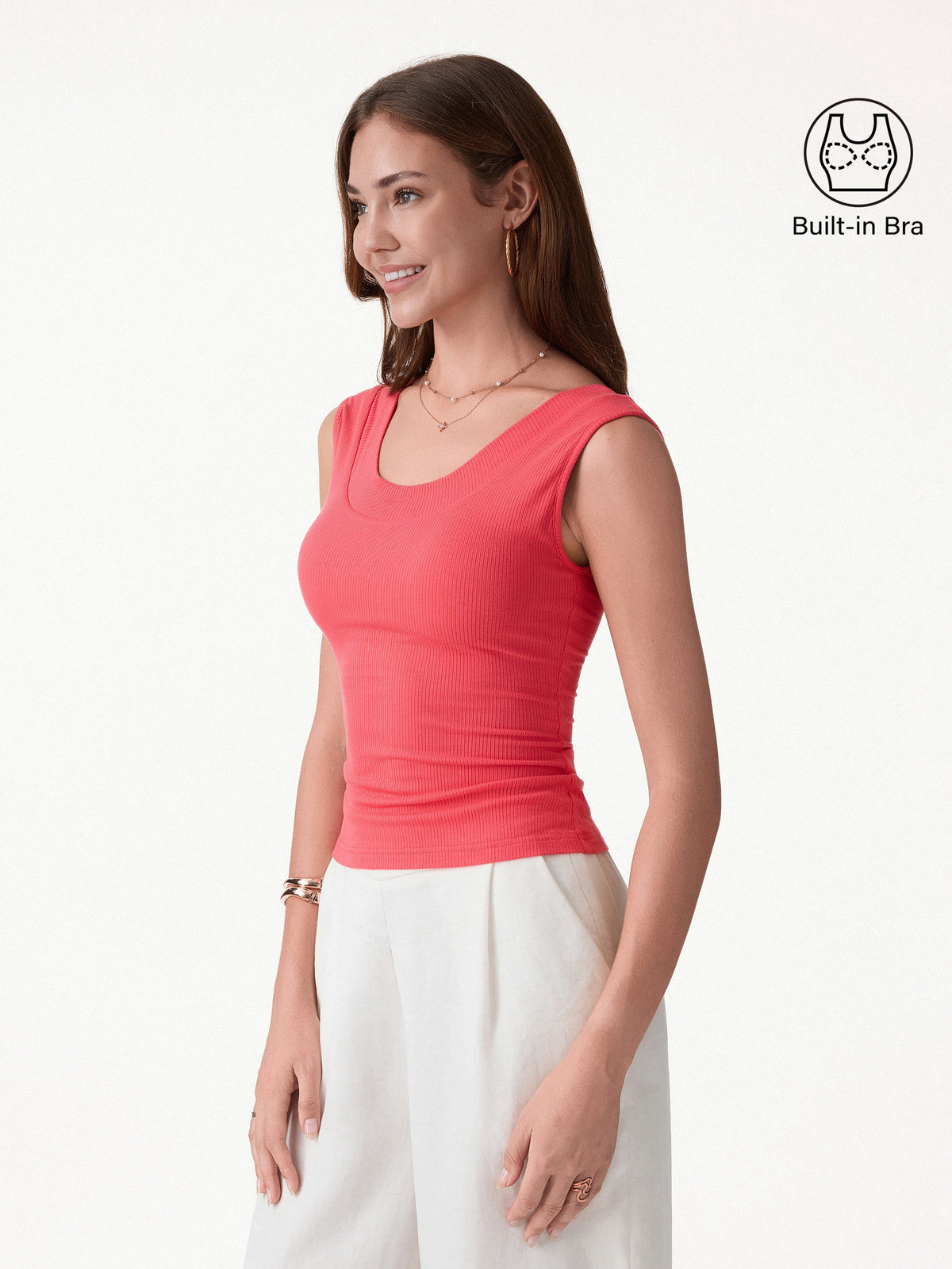 CoolTouch U-Neck Built-In Bra Tank — original photo 4