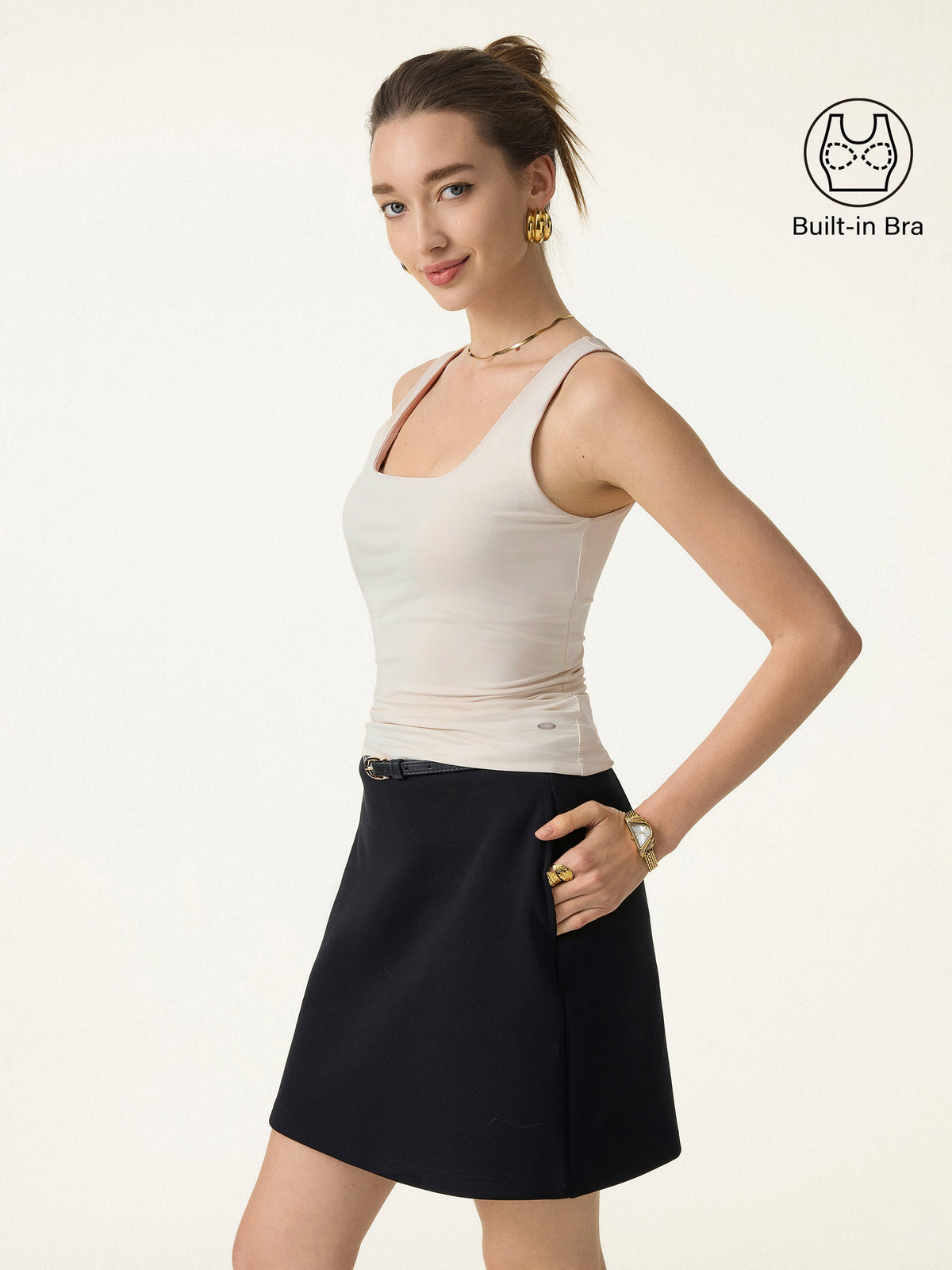 Back Smoothing Cooling Essential Summer Bandless Built-In Bra Tank — original photo 3