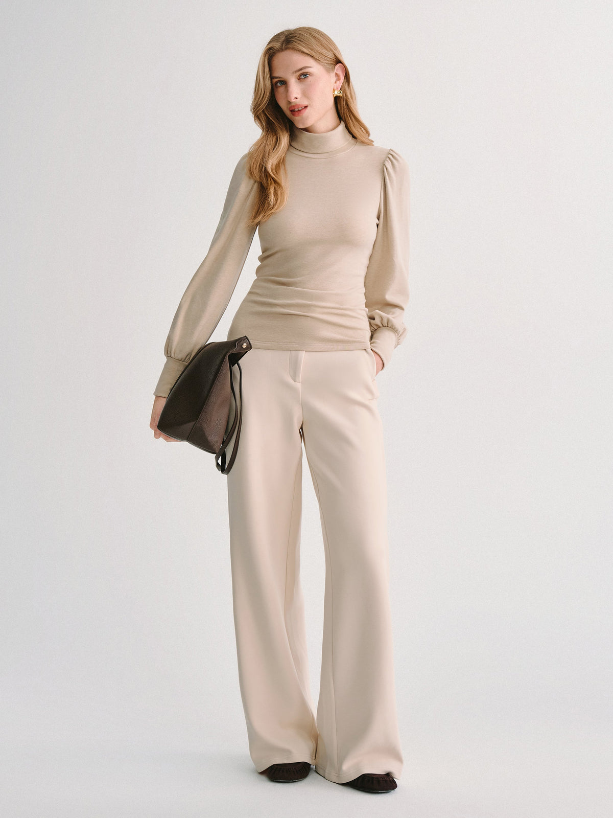 ProWarm Turtleneck Puff Sleeve Top — original photo 1