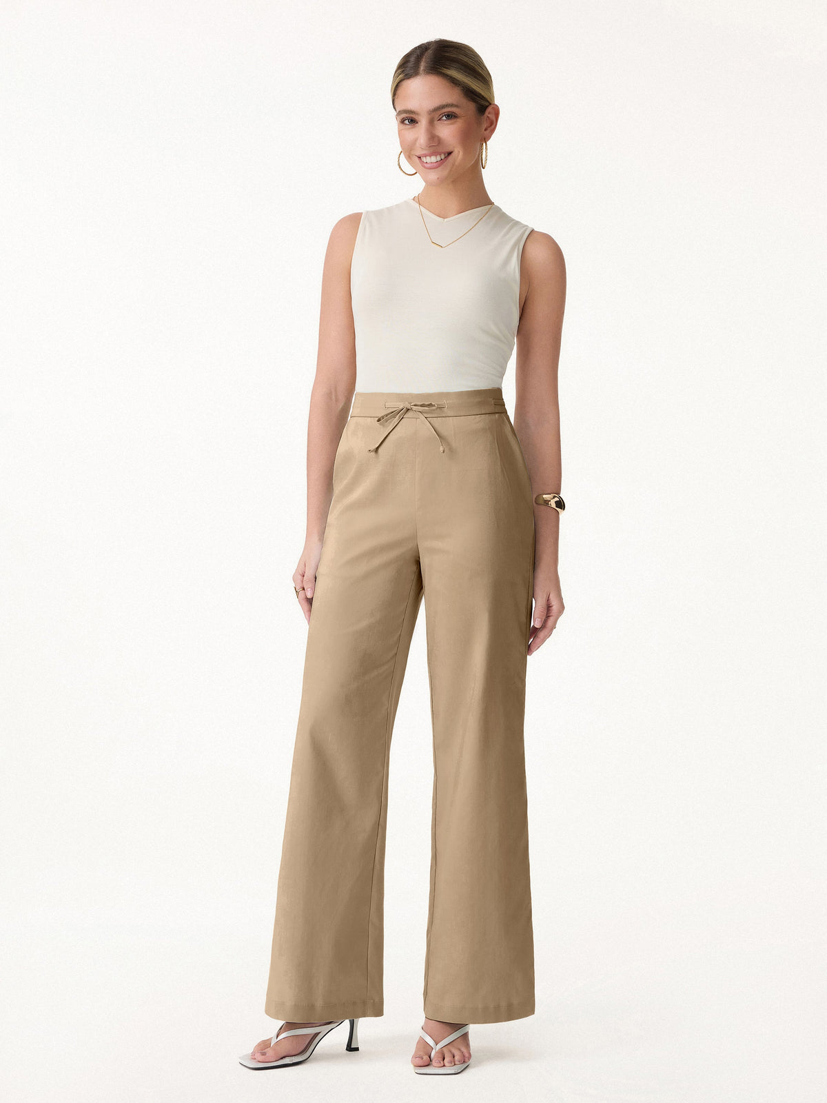 Drawstring Wide Leg Pant with Pockets — original photo 1