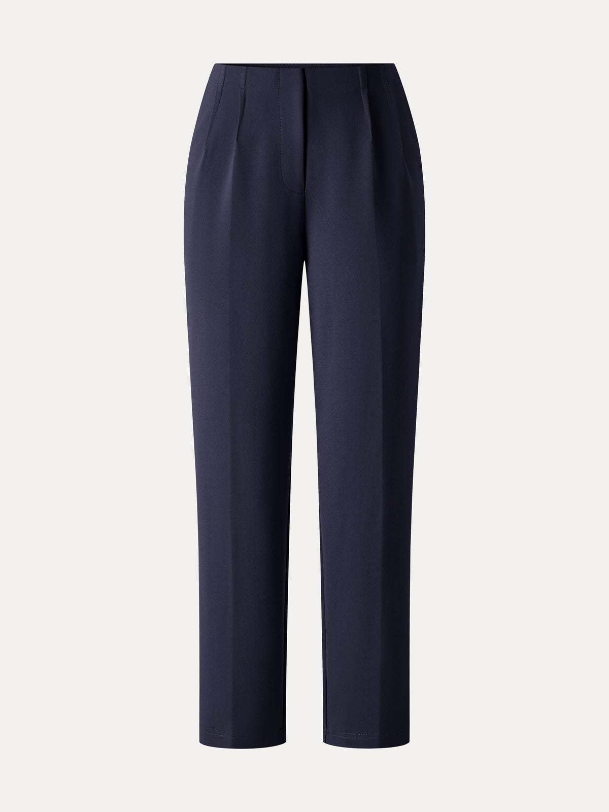 Ponte Mid-Rise Ankled Tapered Tuck Pants with Pockets — original photo 11