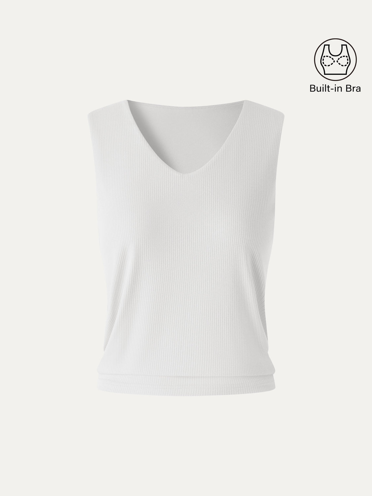 CoolTouch Ease V-Neck Wide Shoulder Built-In Bra Tank — original photo 9