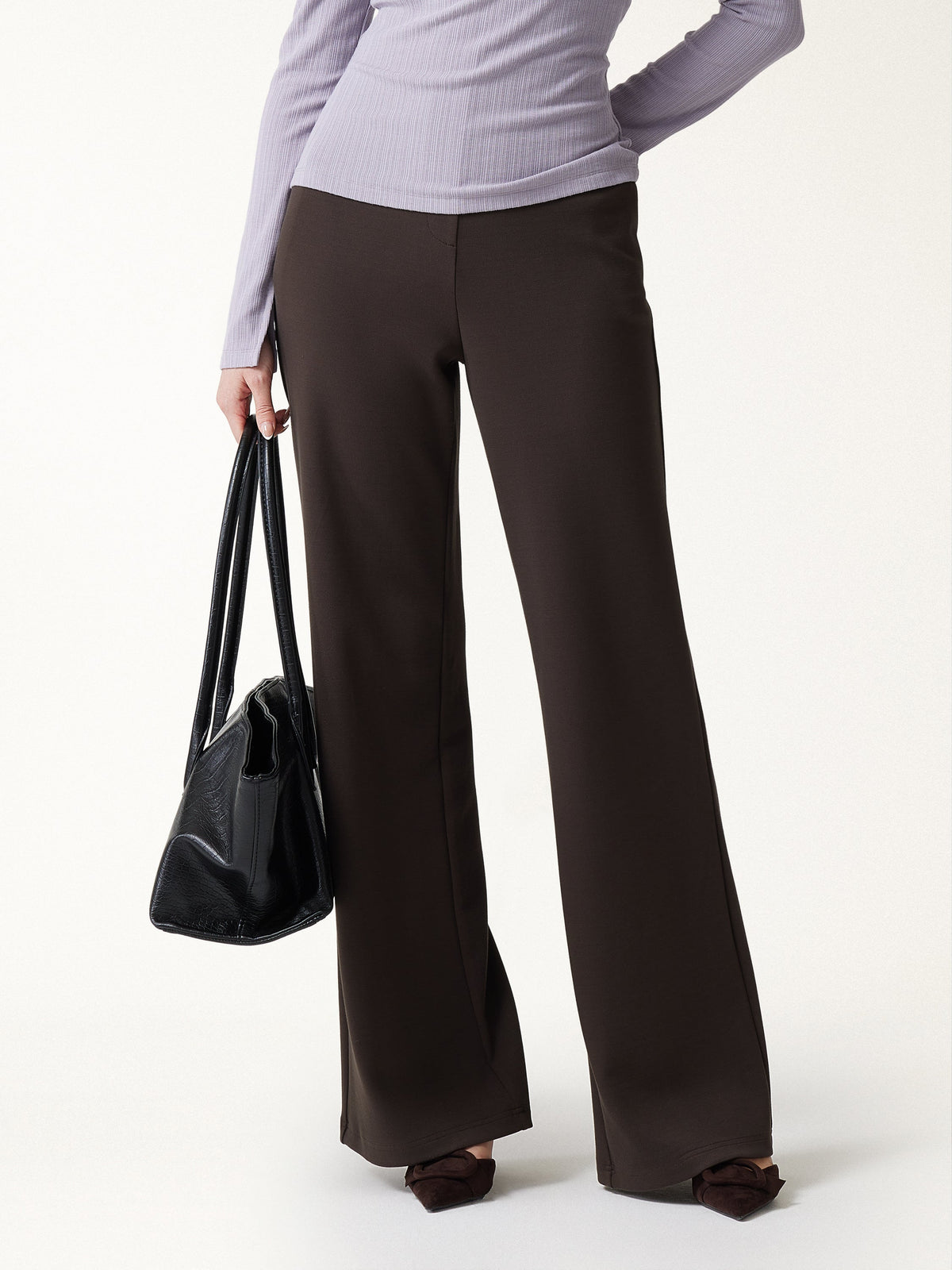 Bamboo-Blend High-Rise Wide-Leg Pants with Pockets — original photo 3