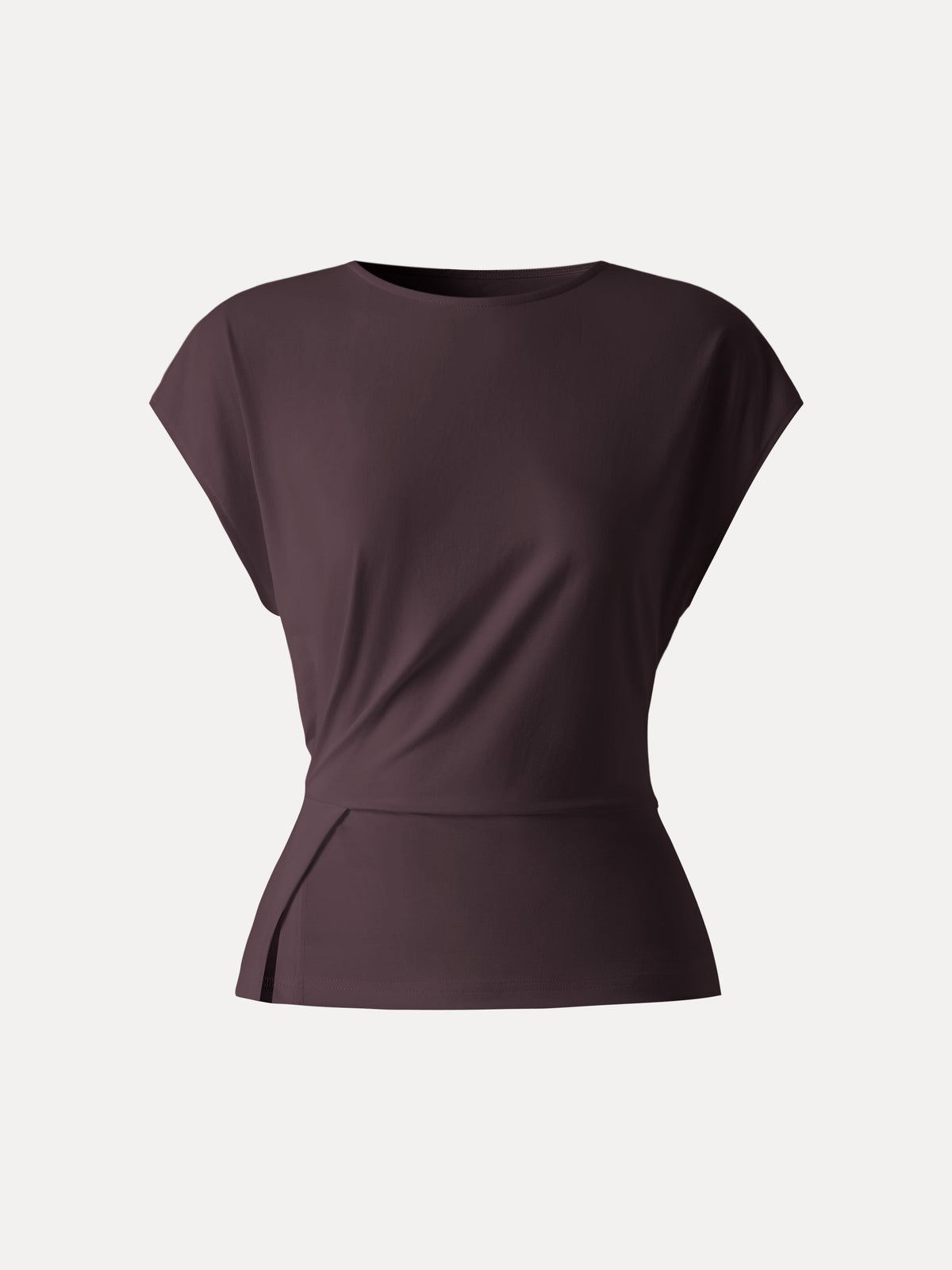 Cooling Ponte Relaxed Round Neck Tucked Top — original photo 8