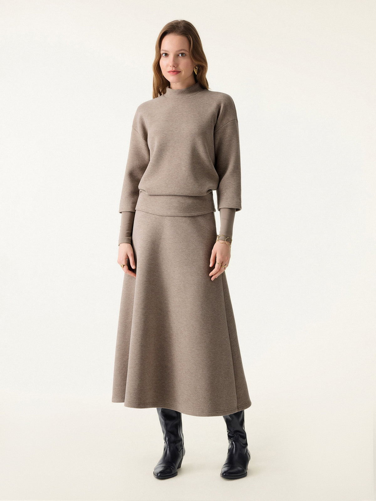 FuzzLuxe Essential Midi A-line Circle Skirt — original photo 2
