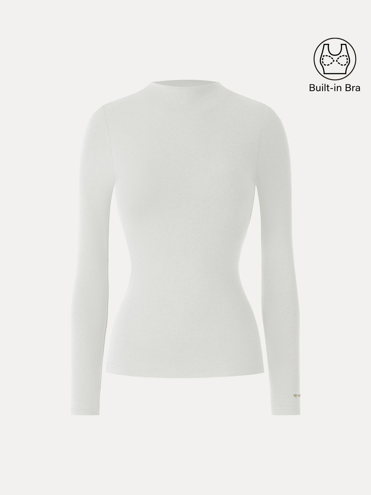 LiteWarm Mockneck Long Sleeve Built-In Bra Top — original photo 8