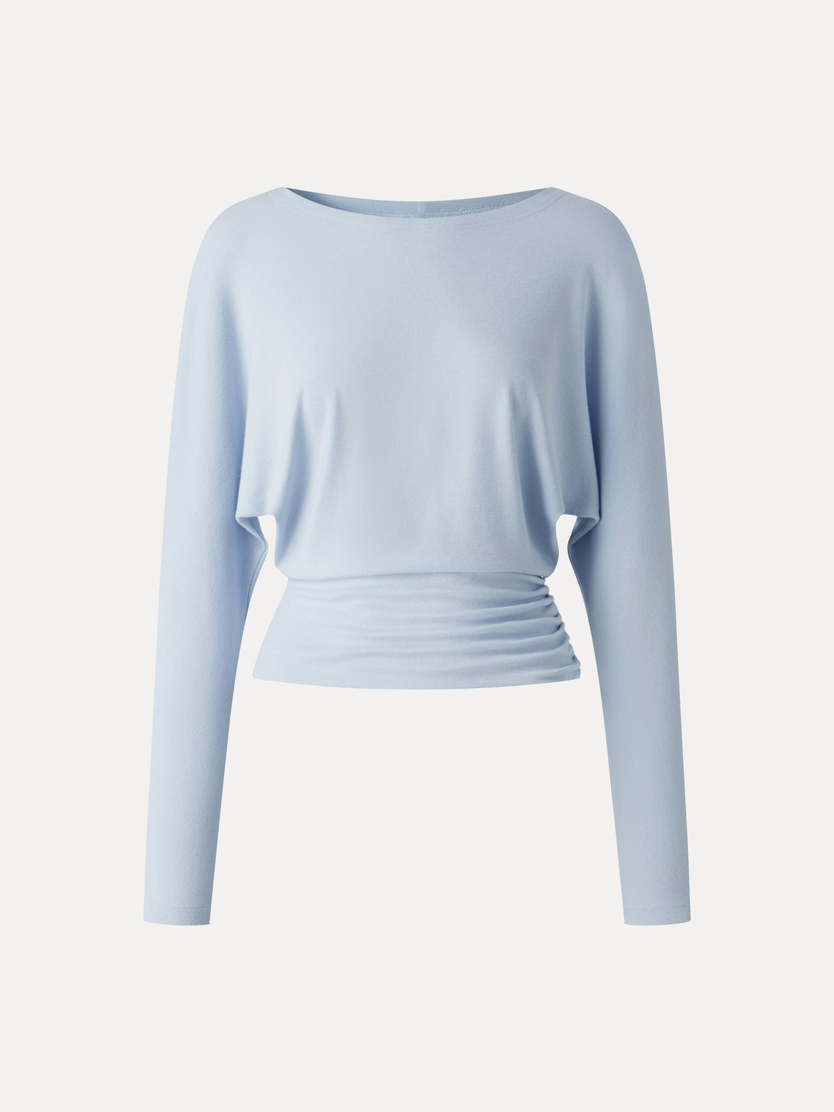LiteWarm Slash Neck Batwing Sleeve Ruched Banded Hem Top — original photo 6