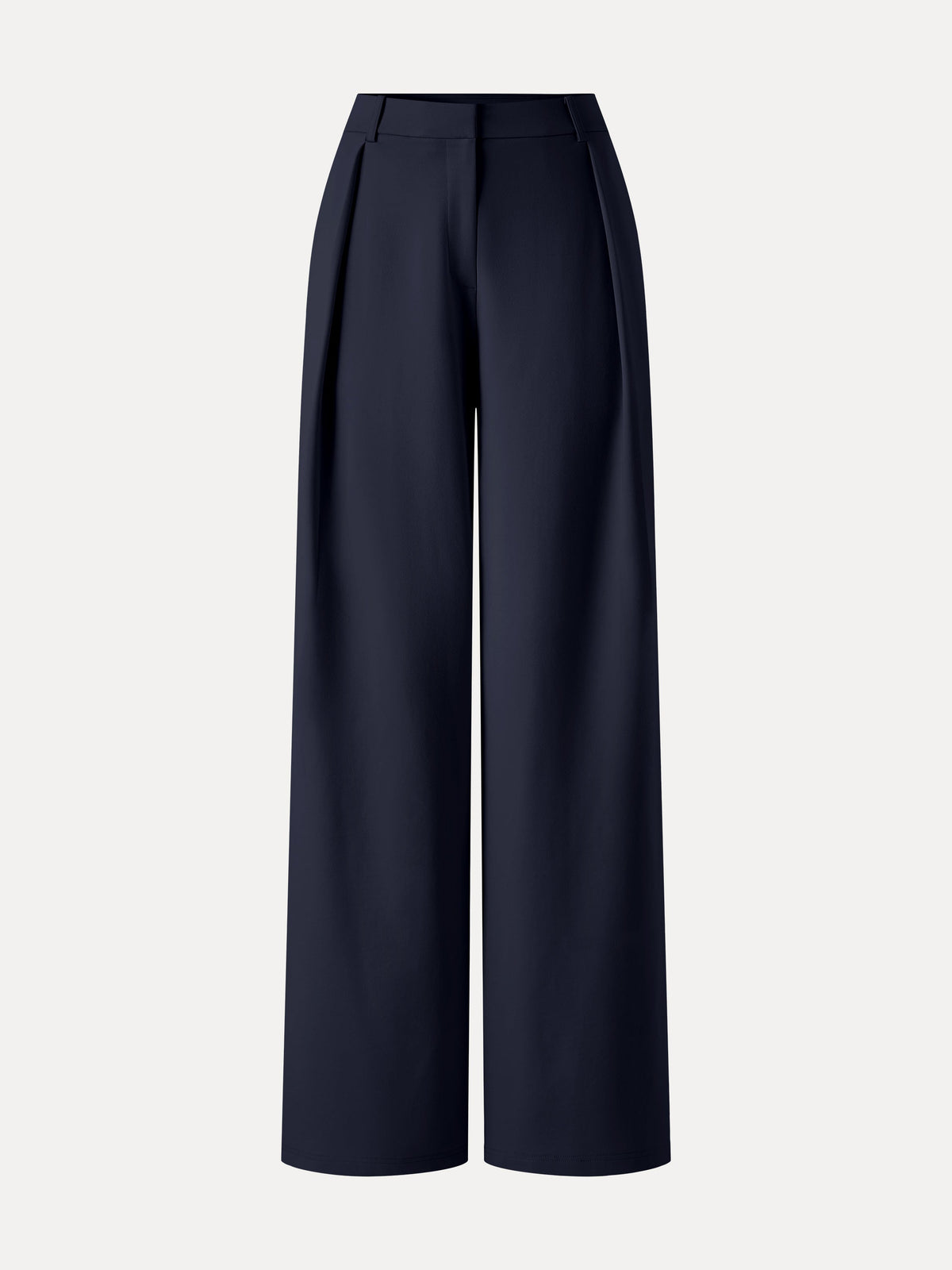 Not-See-Thru High-Rise Wide-Leg Pants with Pockets — original photo 8