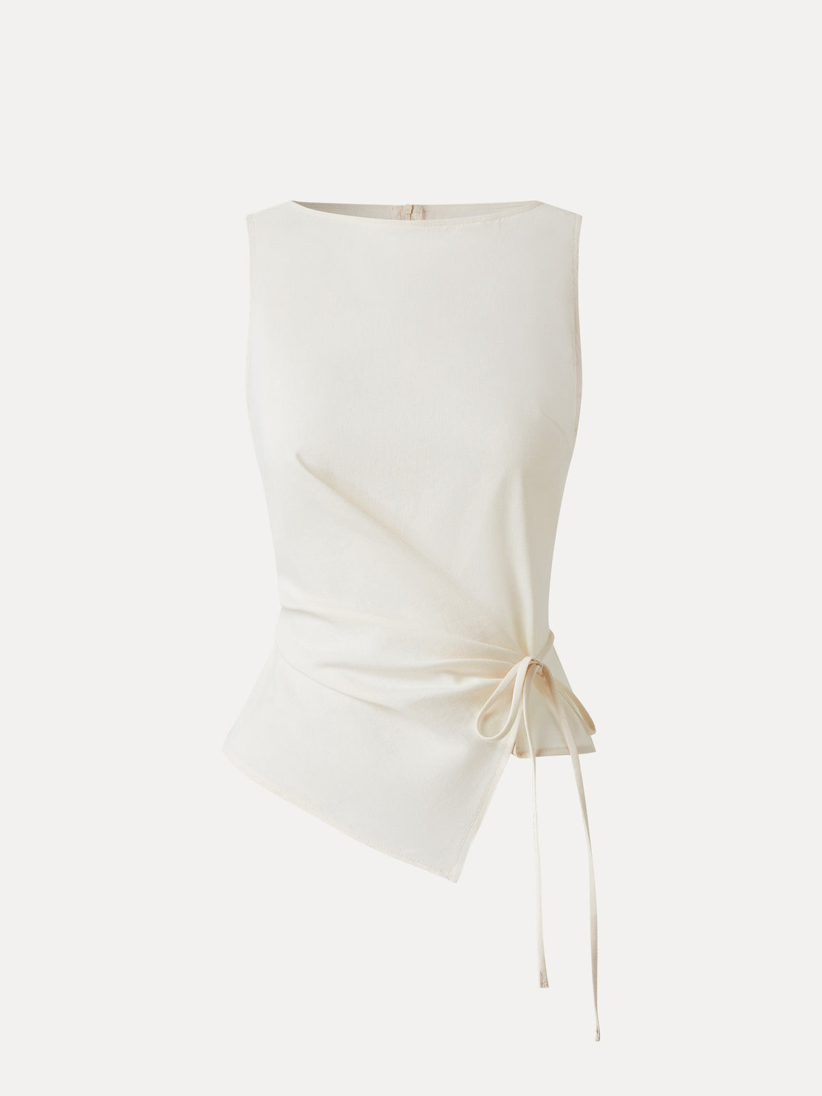 Lyocell-Linen Blend Boatneck Waist-Defined Top — original photo 6