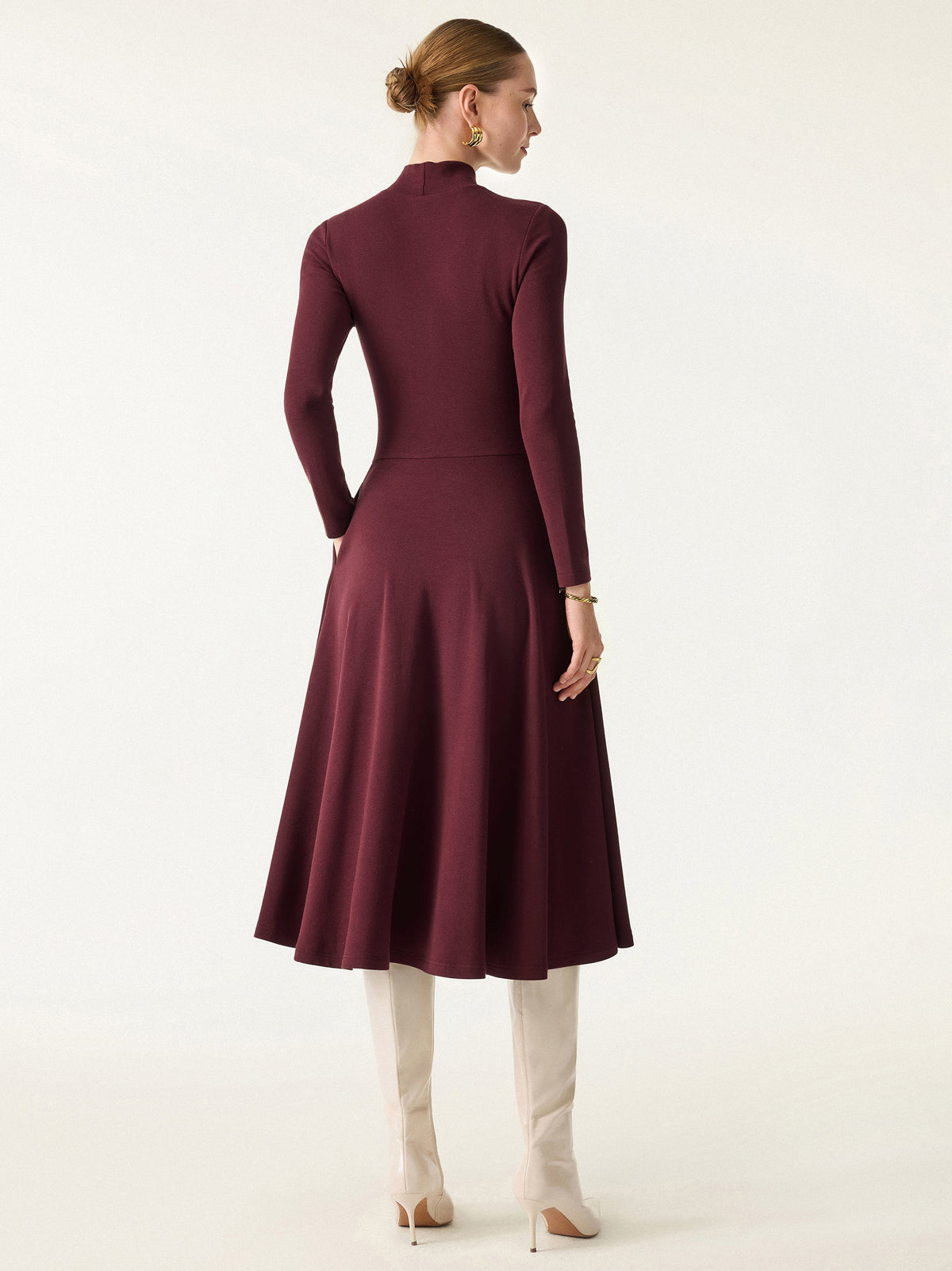 ProWarm Mockneck Midi Built-In Bra Dress with Pockets — original photo 6