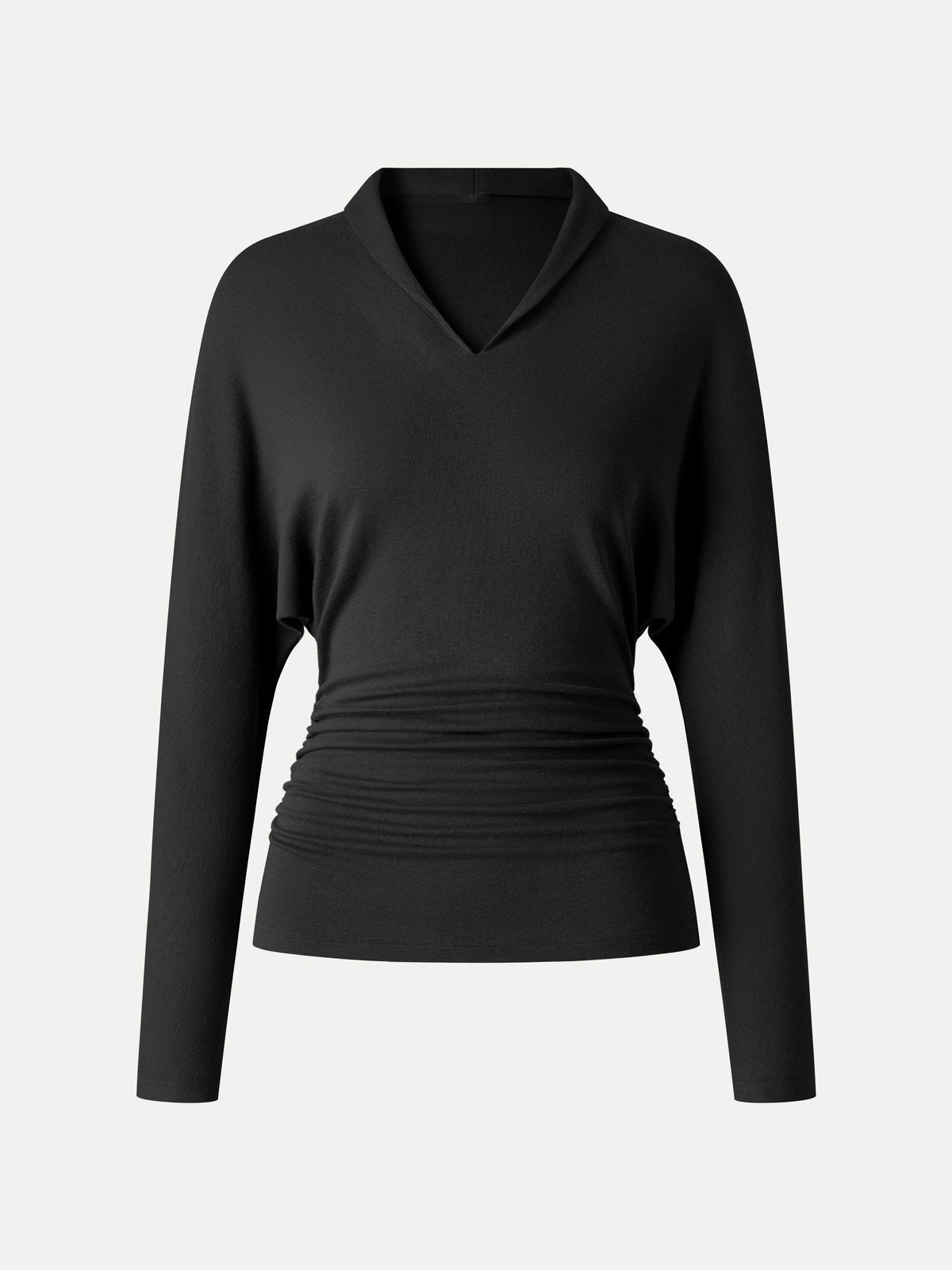 LiteWarm V-Neck Long Sleeve Ruched Top — original photo 14
