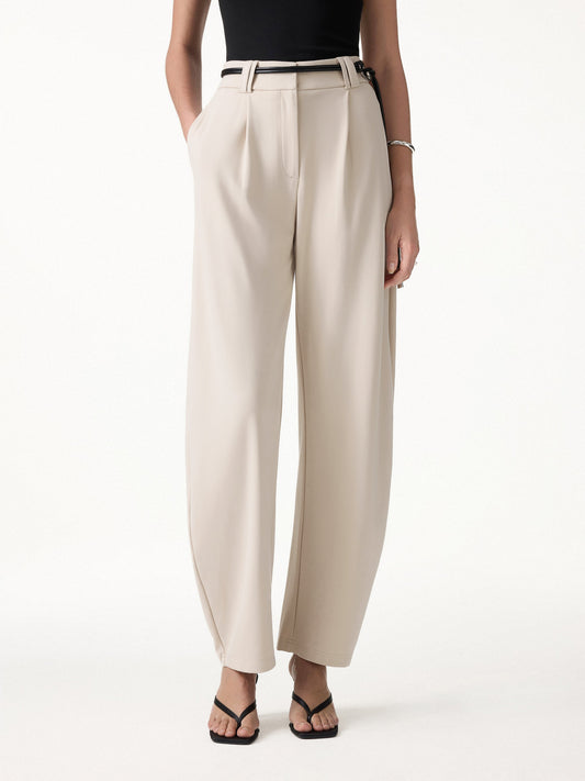 CoolTouch Stretch Ponte High Rise Cropped Barrel Pants — original photo 1
