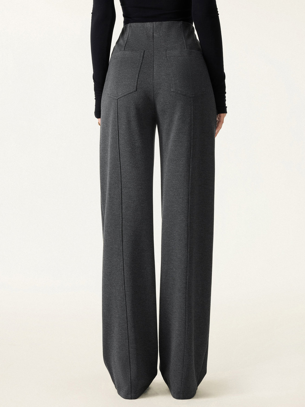 Ponte High-Rise Straight-Leg Pants with Pockets — original photo 5