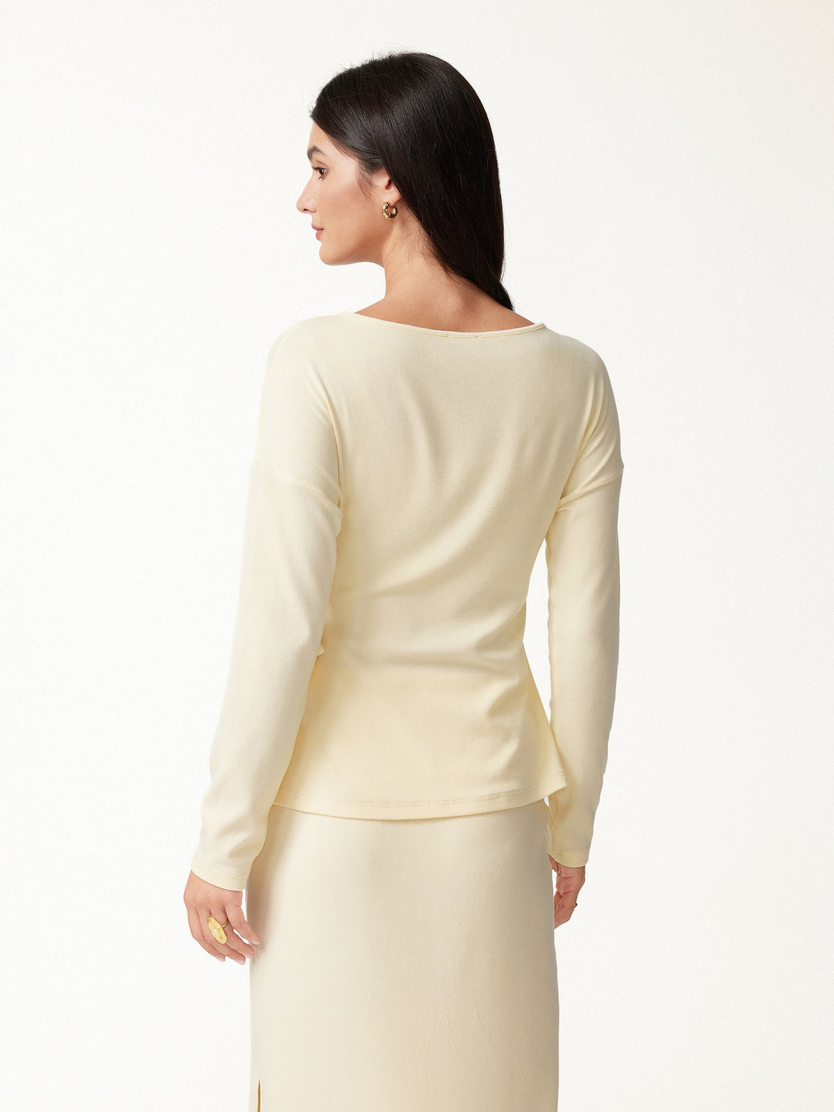 LiteWarm Boatneck Long Sleeve Tie-Waist Top — original photo 4