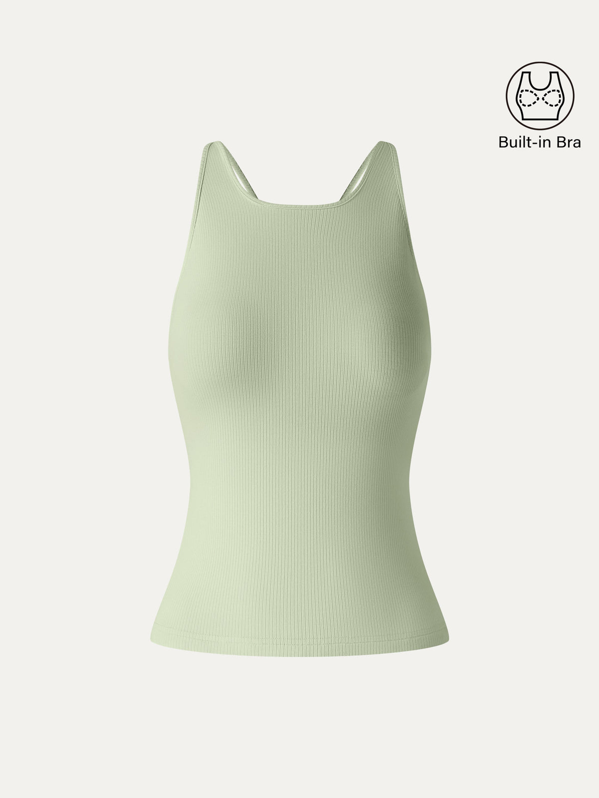 CoolTouch Ribbed Racer Back Built-In Bra Tank — original photo 9