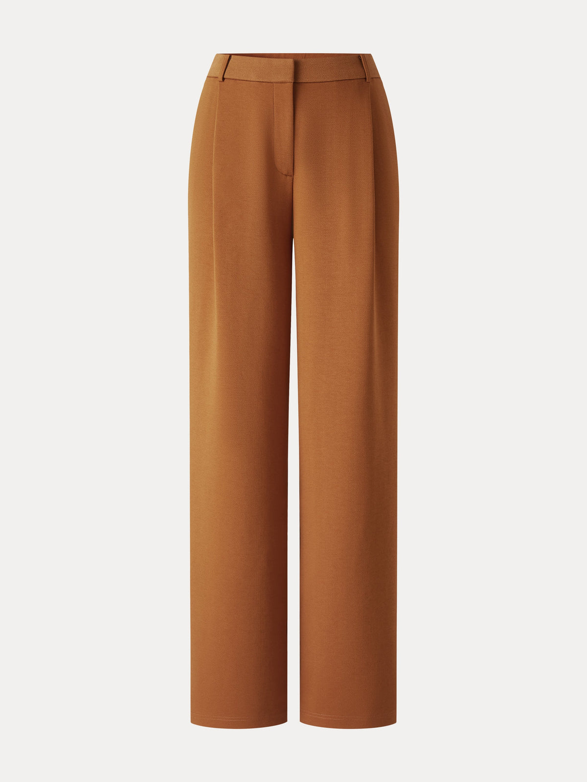 Crosshatch Ponte High-Rise Straight-Leg Tuck Pants with Pockets — original photo 7