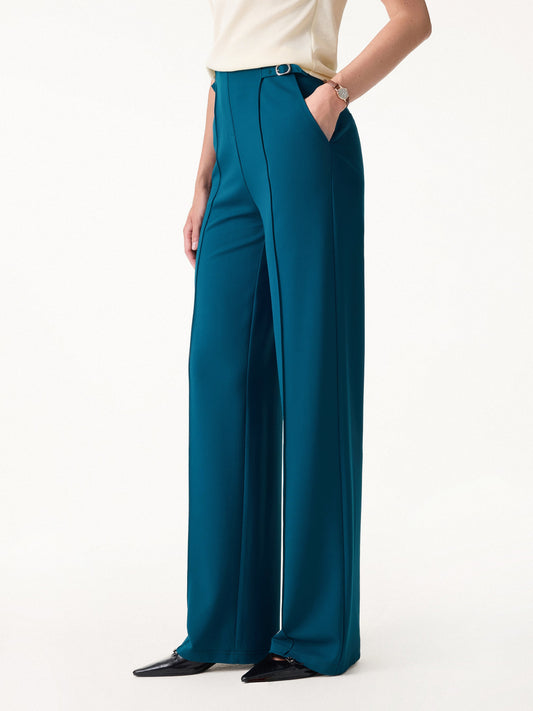 4-Way Stretch Drapey High Rise Wide Leg Ankled Pant — original photo 1