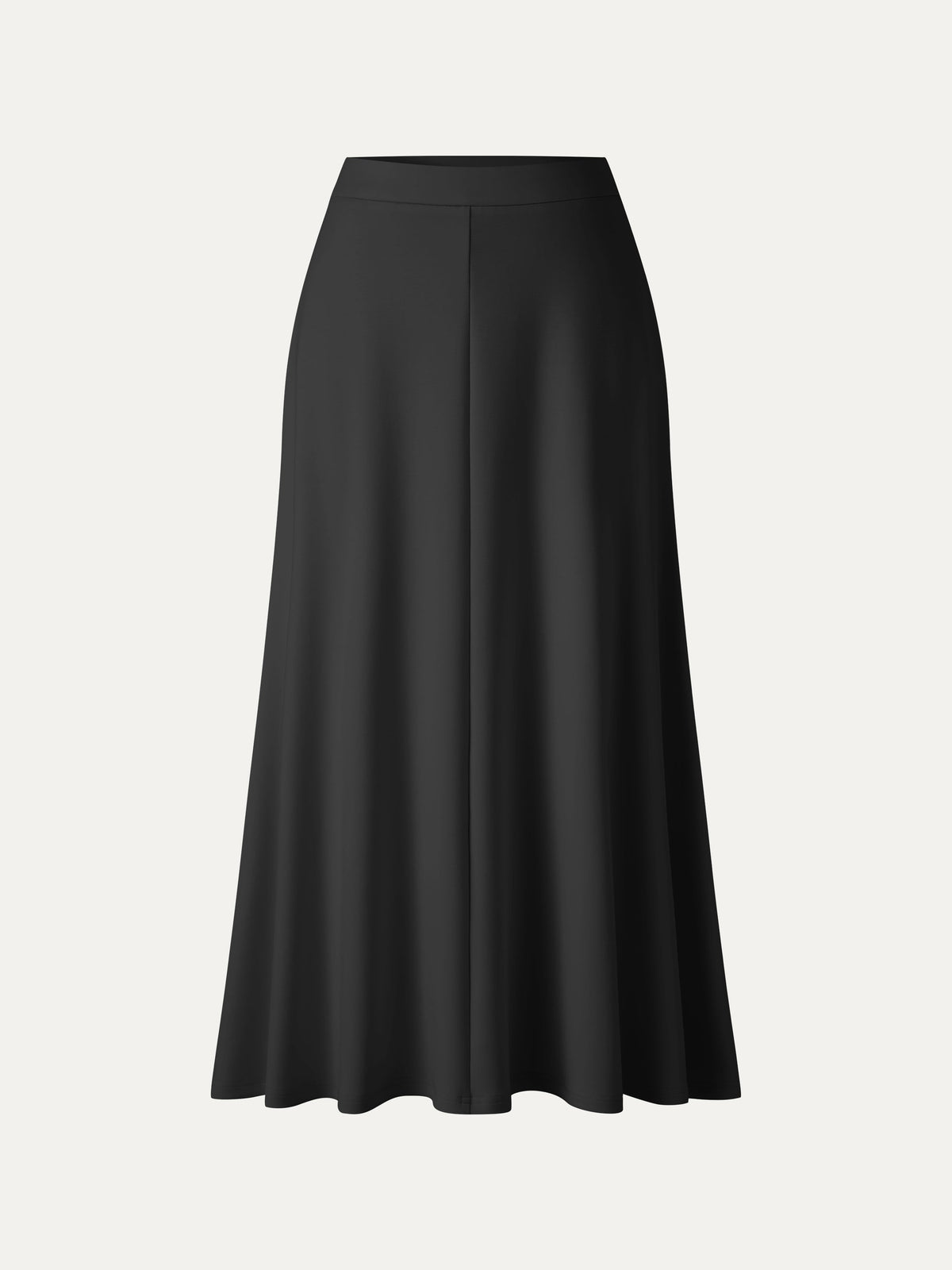 Modal Spacer Knit High-Rise Umbrella Midi Skirt with Pockets — original photo 7