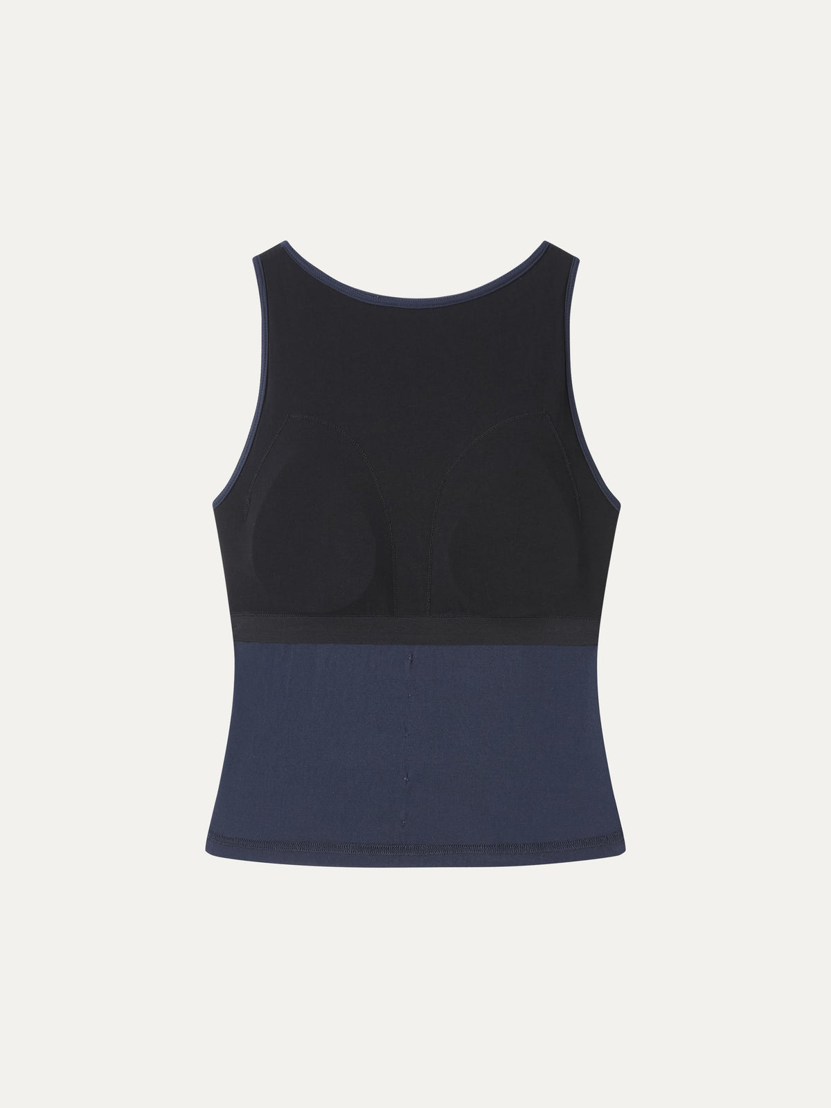 Cotton-Linen Boatneck Cropped Built-In Bra Top — original photo 6