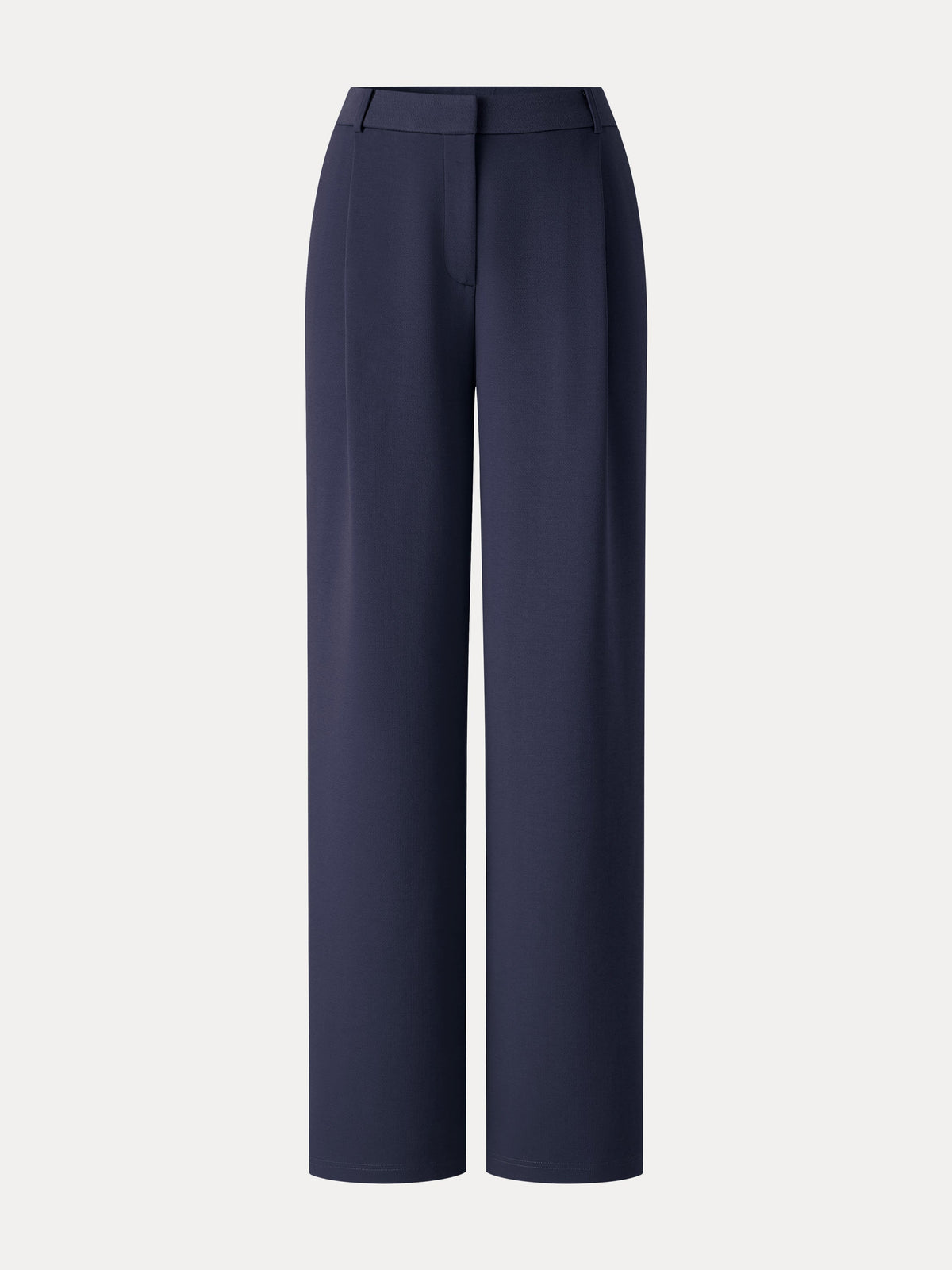Crosshatch Ponte High-Rise Straight-Leg Tuck Pants with Pockets — original photo 9