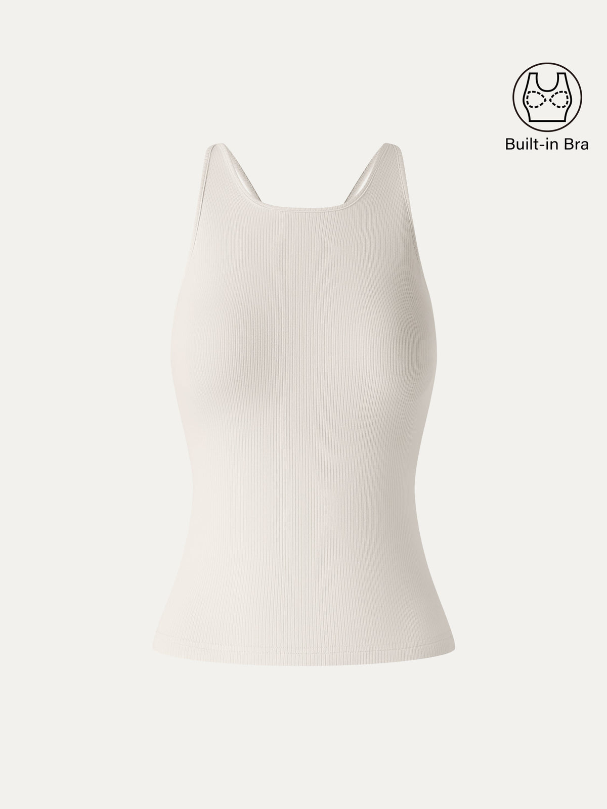 CoolTouch Ribbed Racer Back Built-In Bra Tank — original photo 11