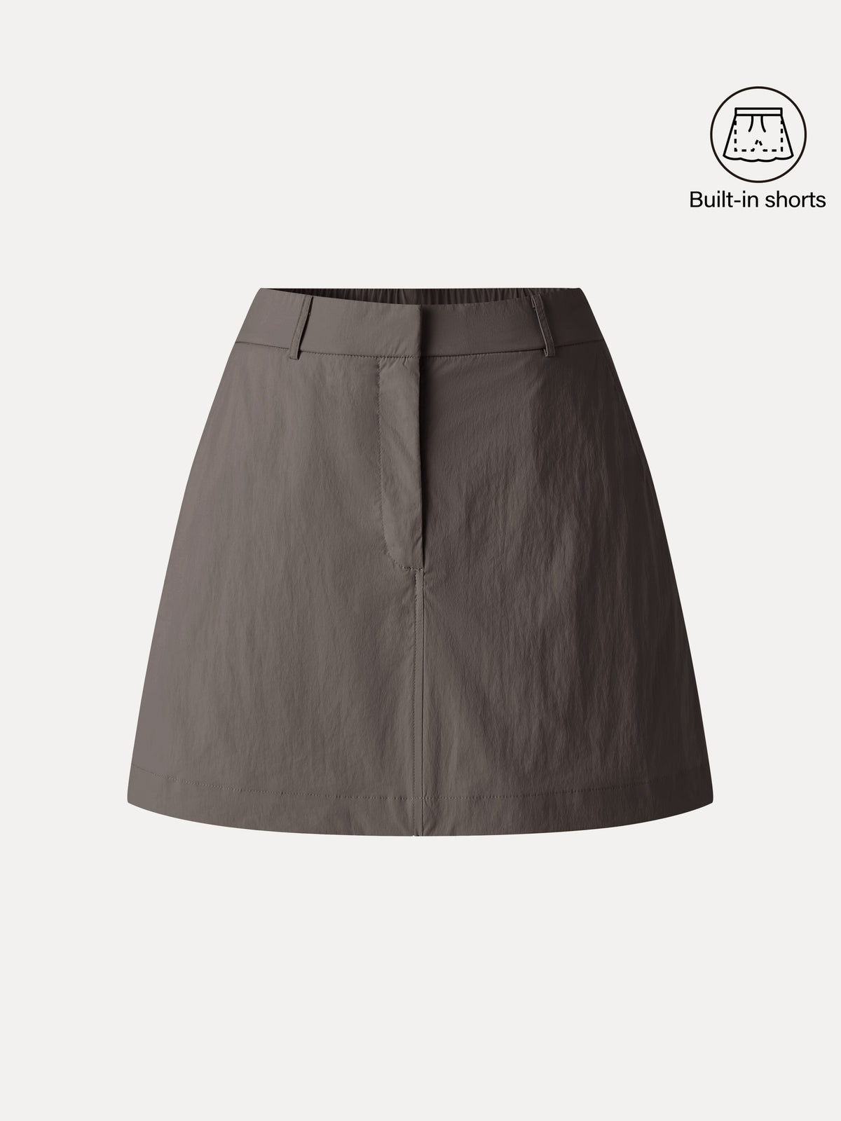 Lightweight Water-Repellent High-Rise Fly-Front Skort — original photo 9