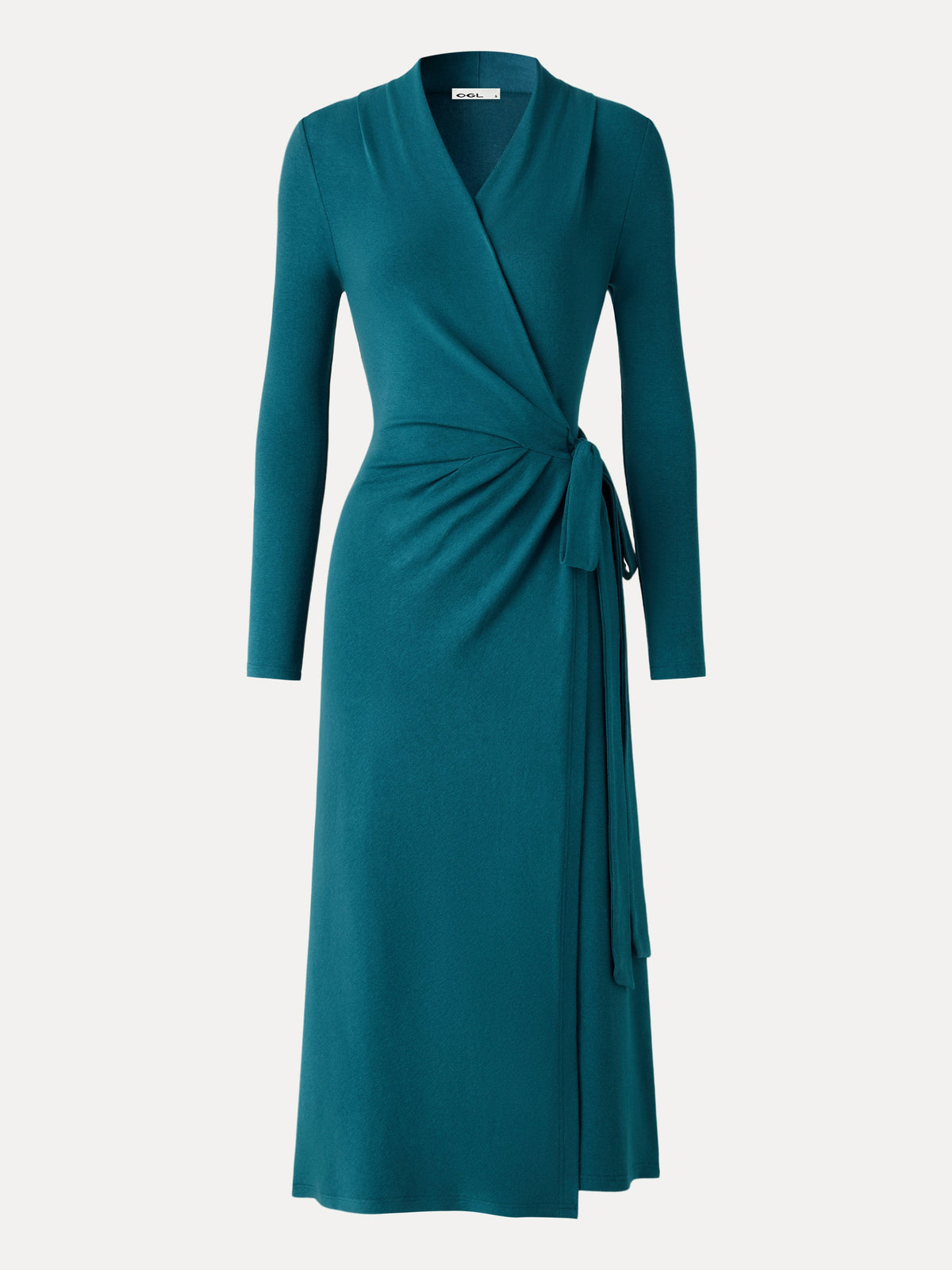 LiteWarm Classic Long Sleeve Midi Wrap Dress — original photo 5