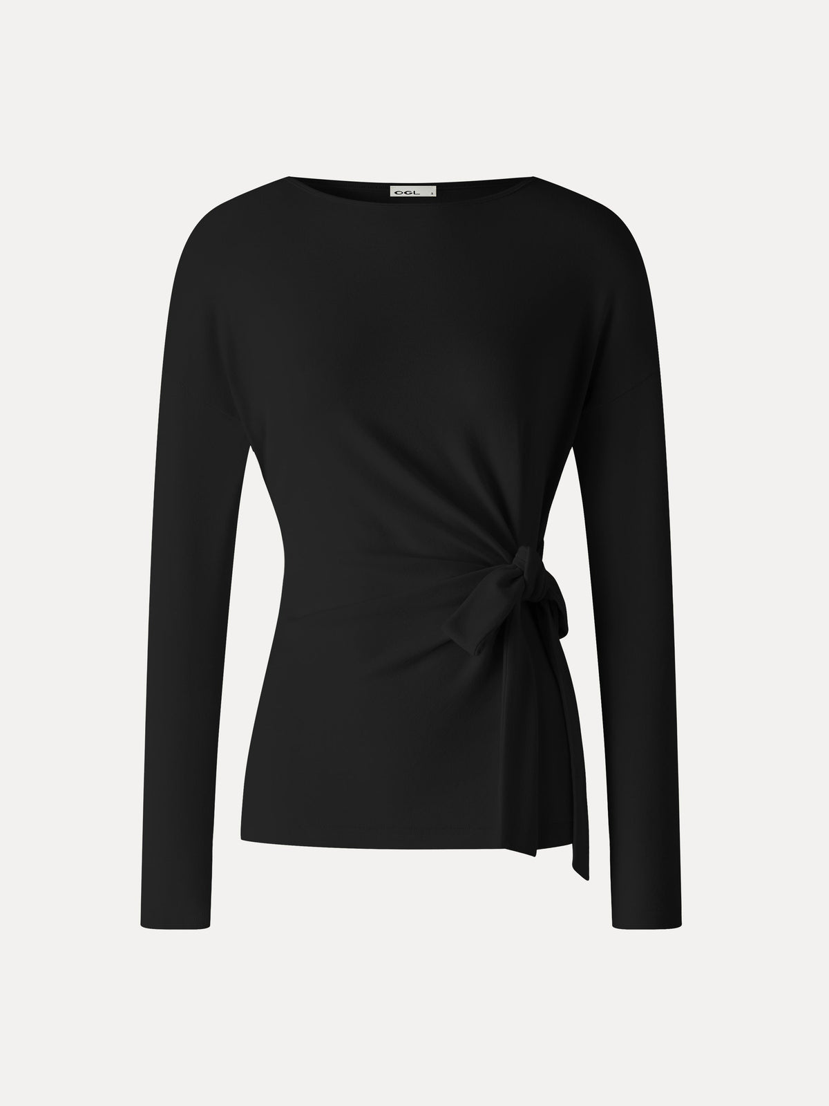 LiteWarm Boatneck Long Sleeve Tie-Waist Top — original photo 7