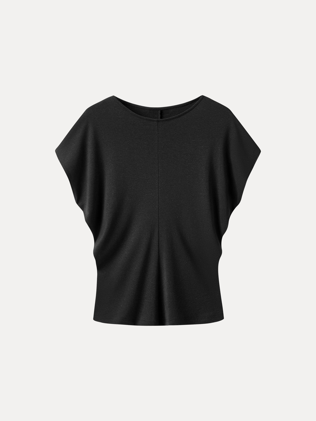 Linen-Blend Round Neck Relaxed Summer Top — original photo 12