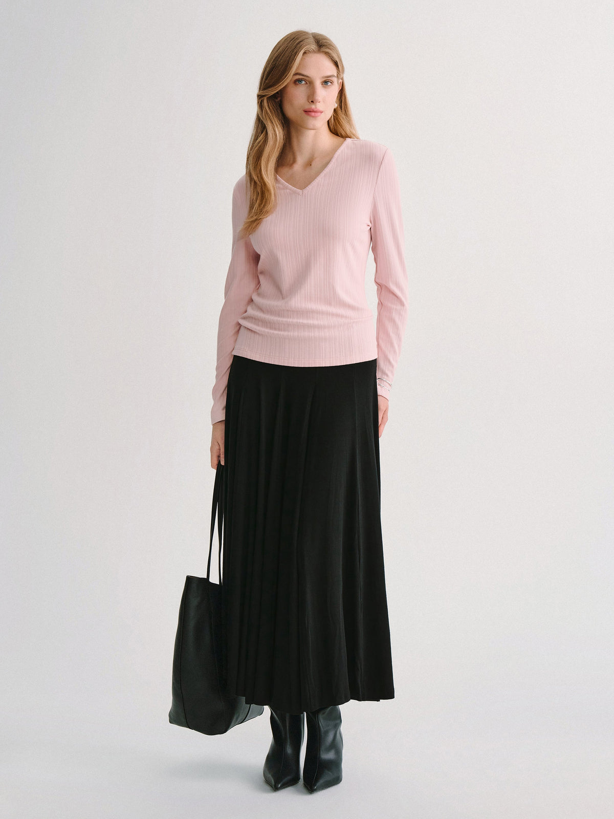 ProWarm Cotton-Viscose V-Neck Long Sleeve Top — original photo 2